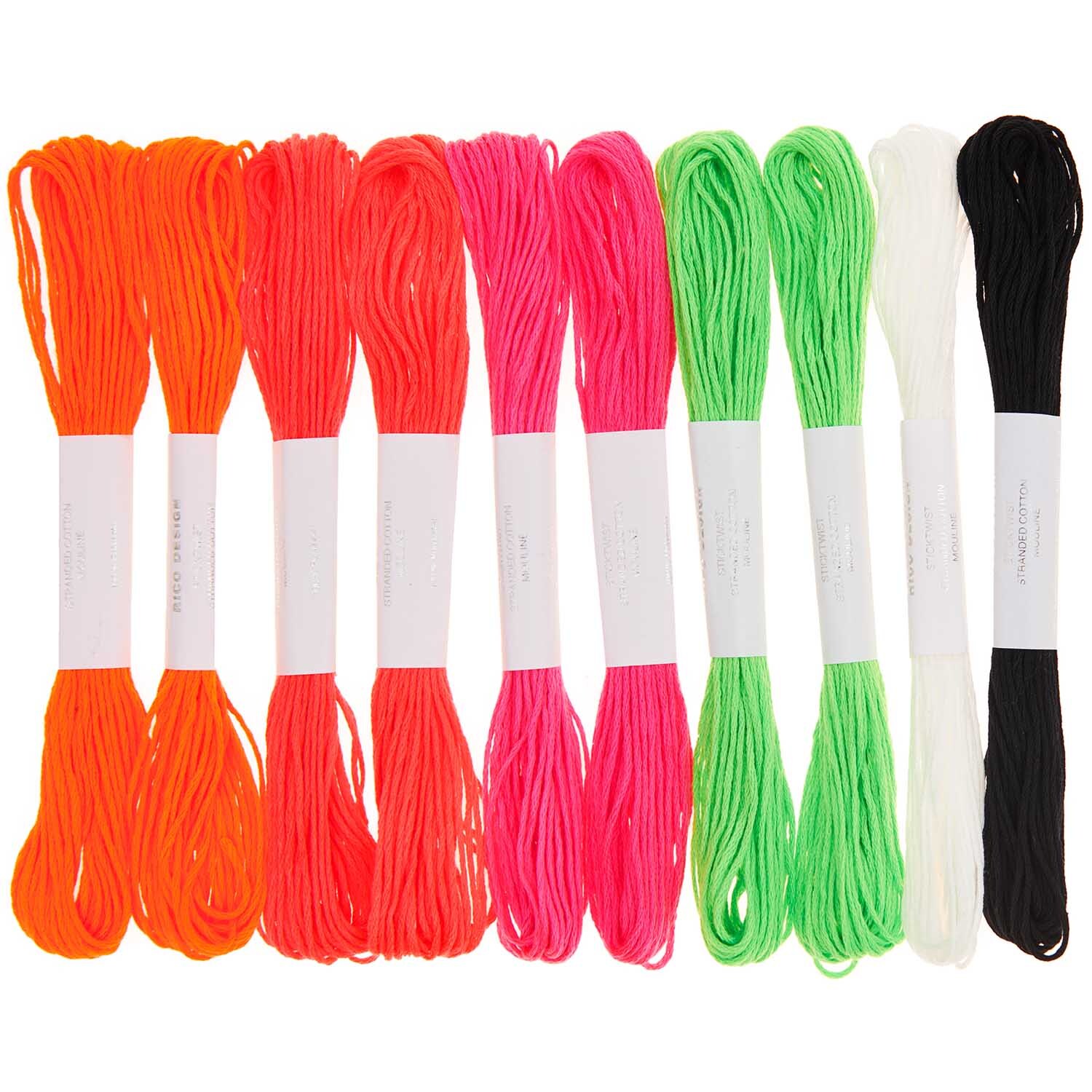 Stickgarn Set Neon 10teilig