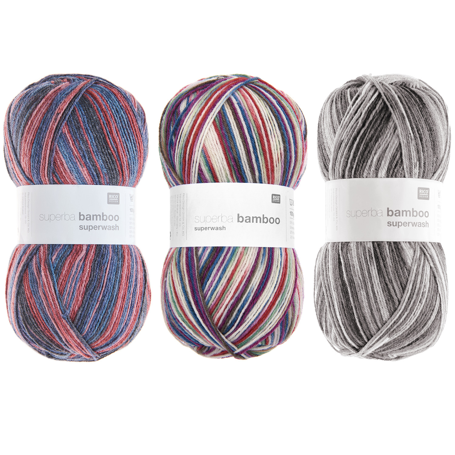 Wollpaket Sockenwolle Superba Bamboo superwash Dunkel