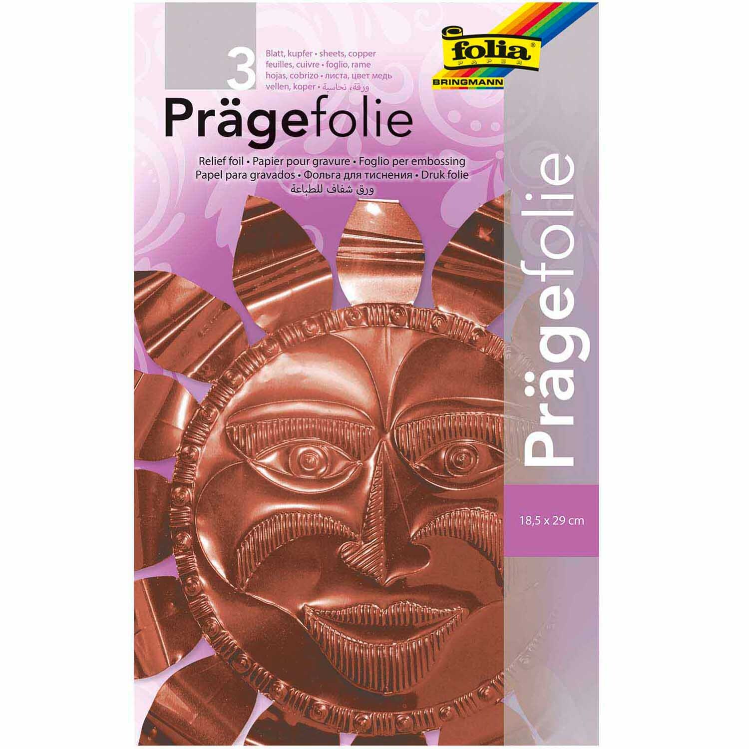 Prägefolie 18,5x29,5cm 3 Bogen