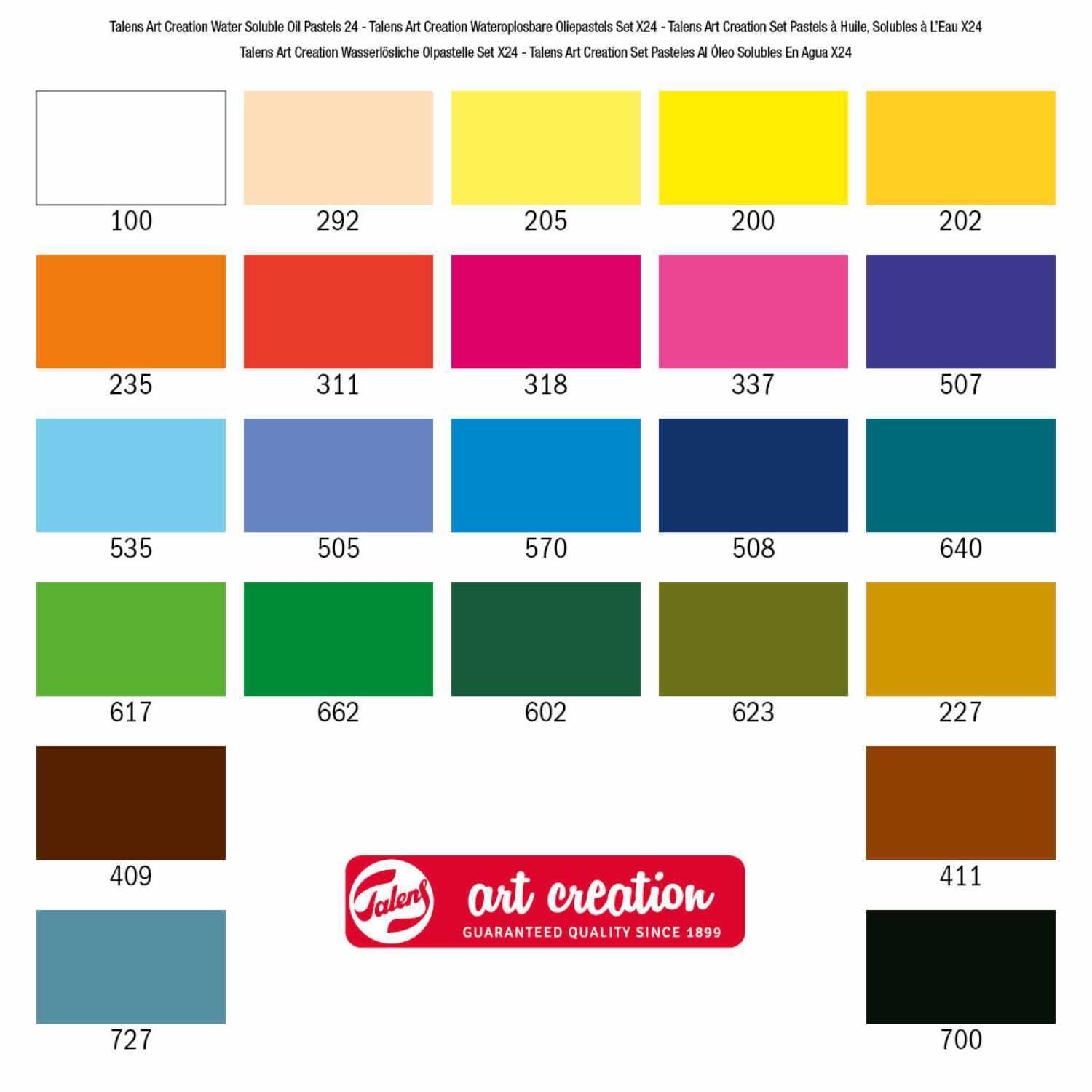 Talens Art Creation Wasserlösliche Ölpastelle Set 24 Farben