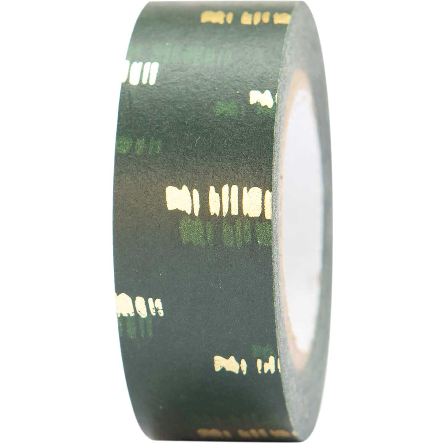 Paper Poetry Tape Struktur grün-gold 1,5cm 10m