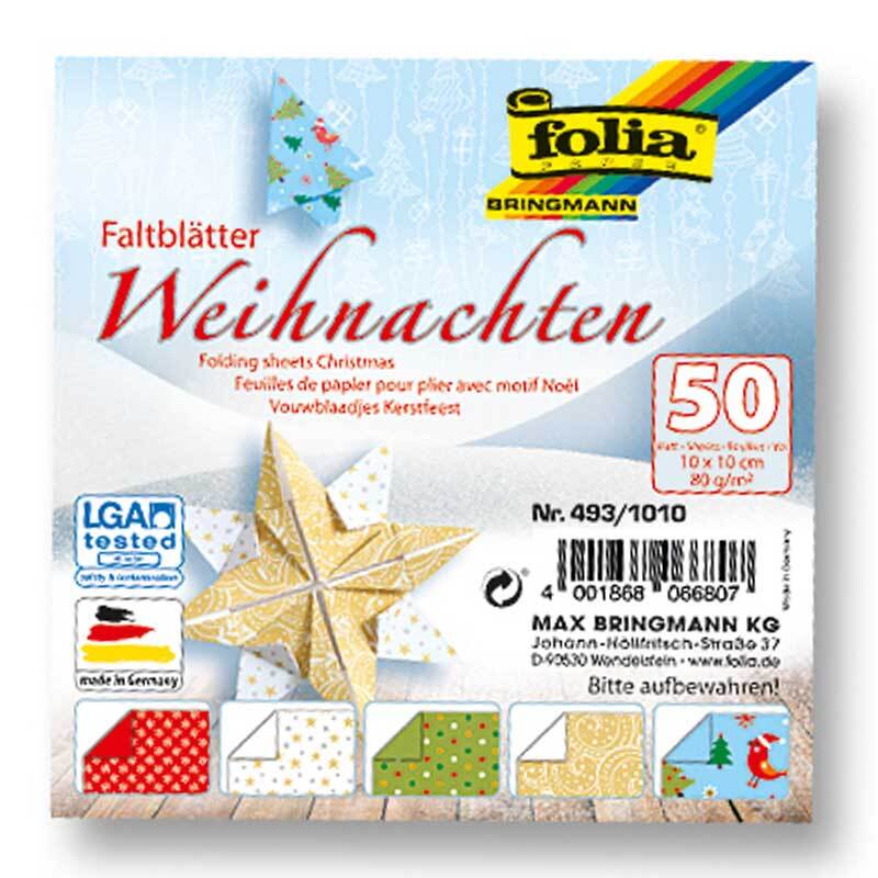 Faltblätter Weihnachten 10x10cm 50 Blatt