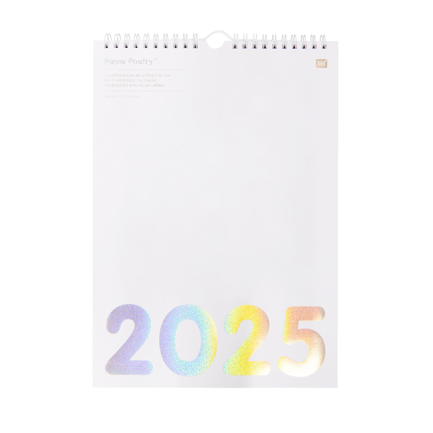 Paper Poetry Kalender 2025 DIN A4 weiß