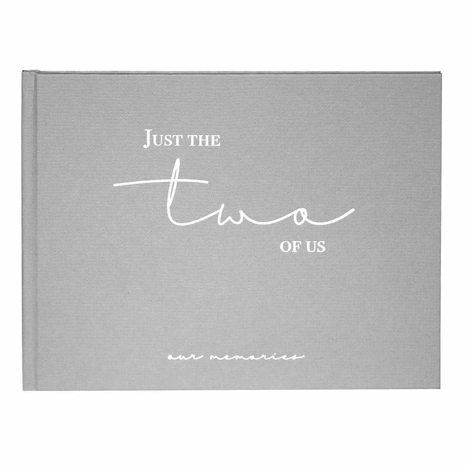 Fotoalbum Just the Two of us Grau mit verdeckter Spirale 20x25cm 100 Seiten