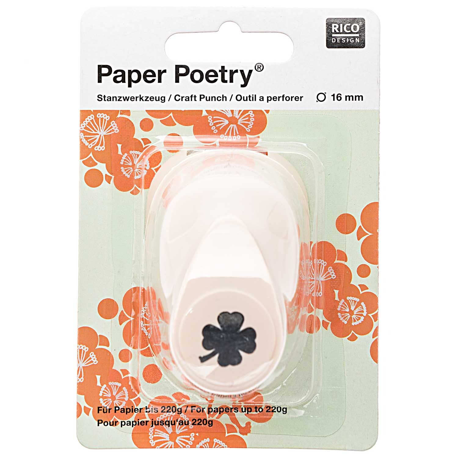 Paper Poetry Stanzer Kleeblatt 1,6cm