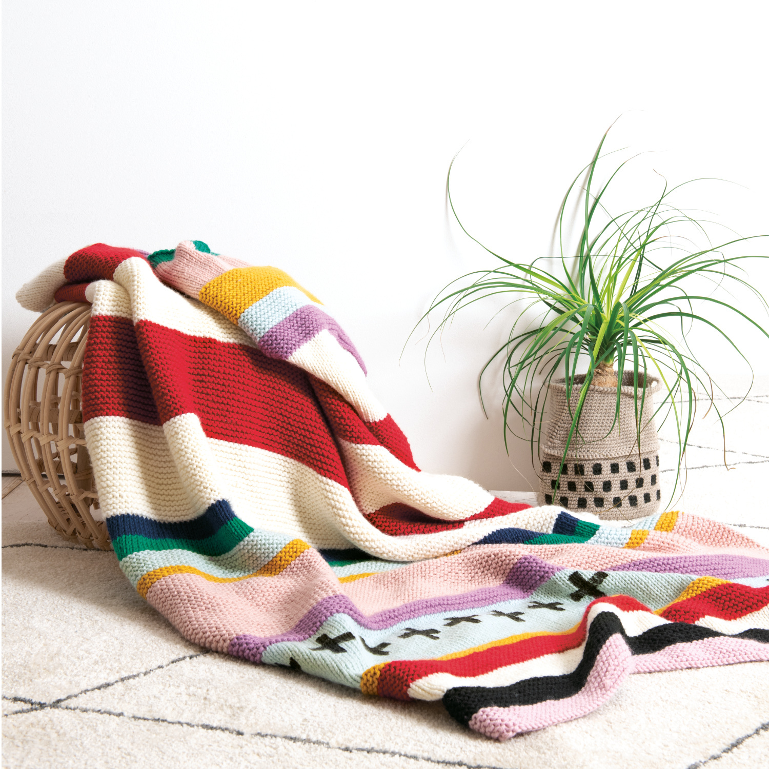 Strickanleitung Decke aus Essentials Mega Wool chunky