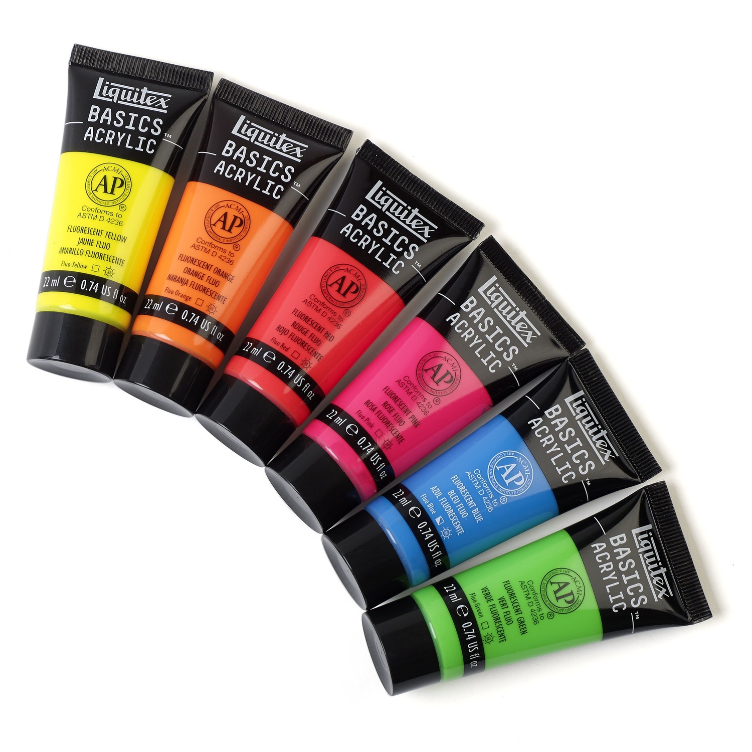 Basics Acrylfarben Set Neon 6x22ml