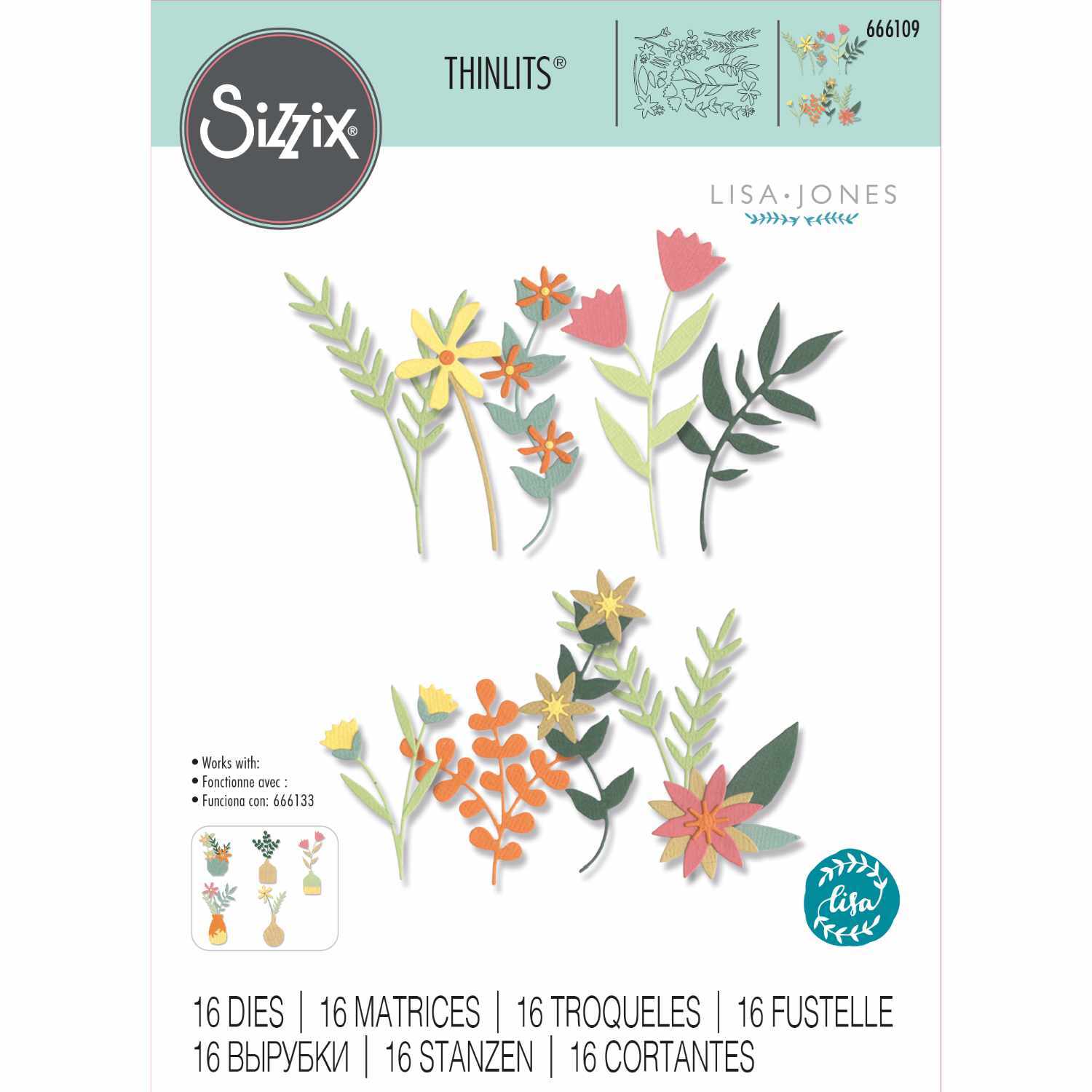 Thinlits Die Set Boho Bouquet by Lisase