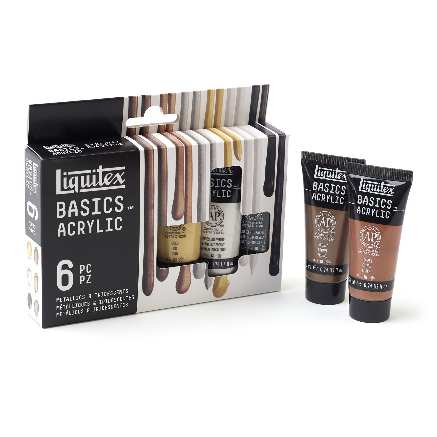 Basics Acrylfarben Set Metallic 6x22ml