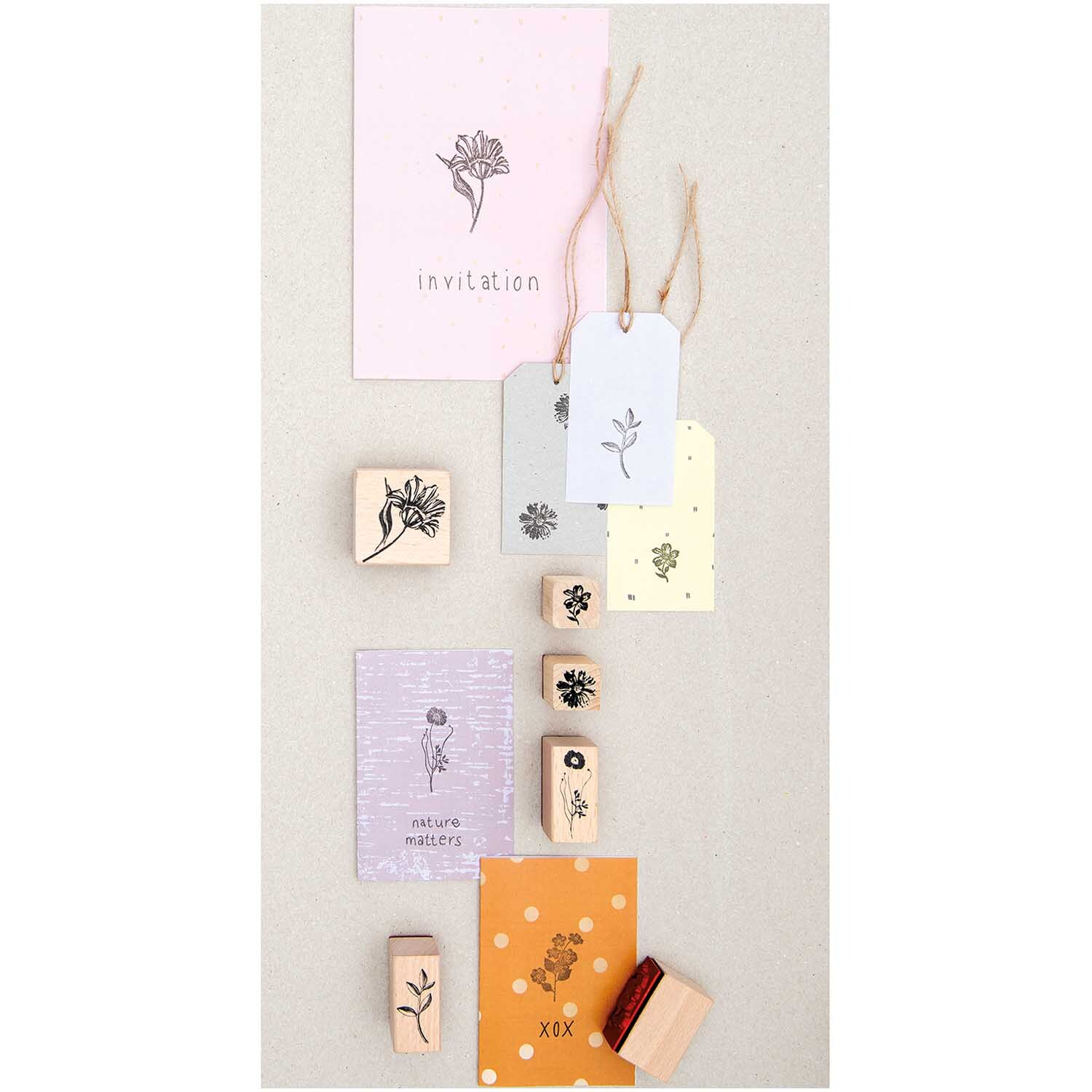 Paper Poetry Stempelset Blumen 6 Stempel