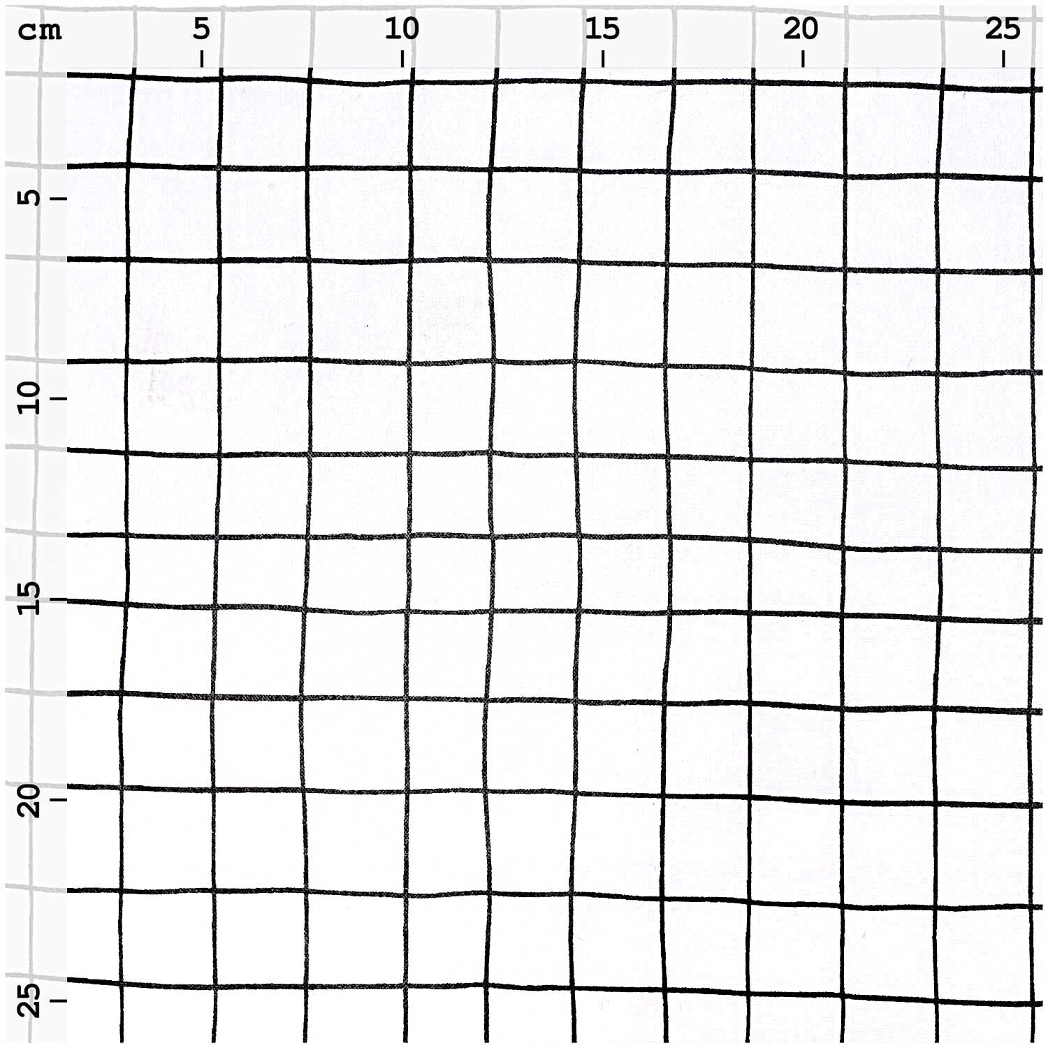 Stoff Karo weiß-schwarz 140cm beschichtet