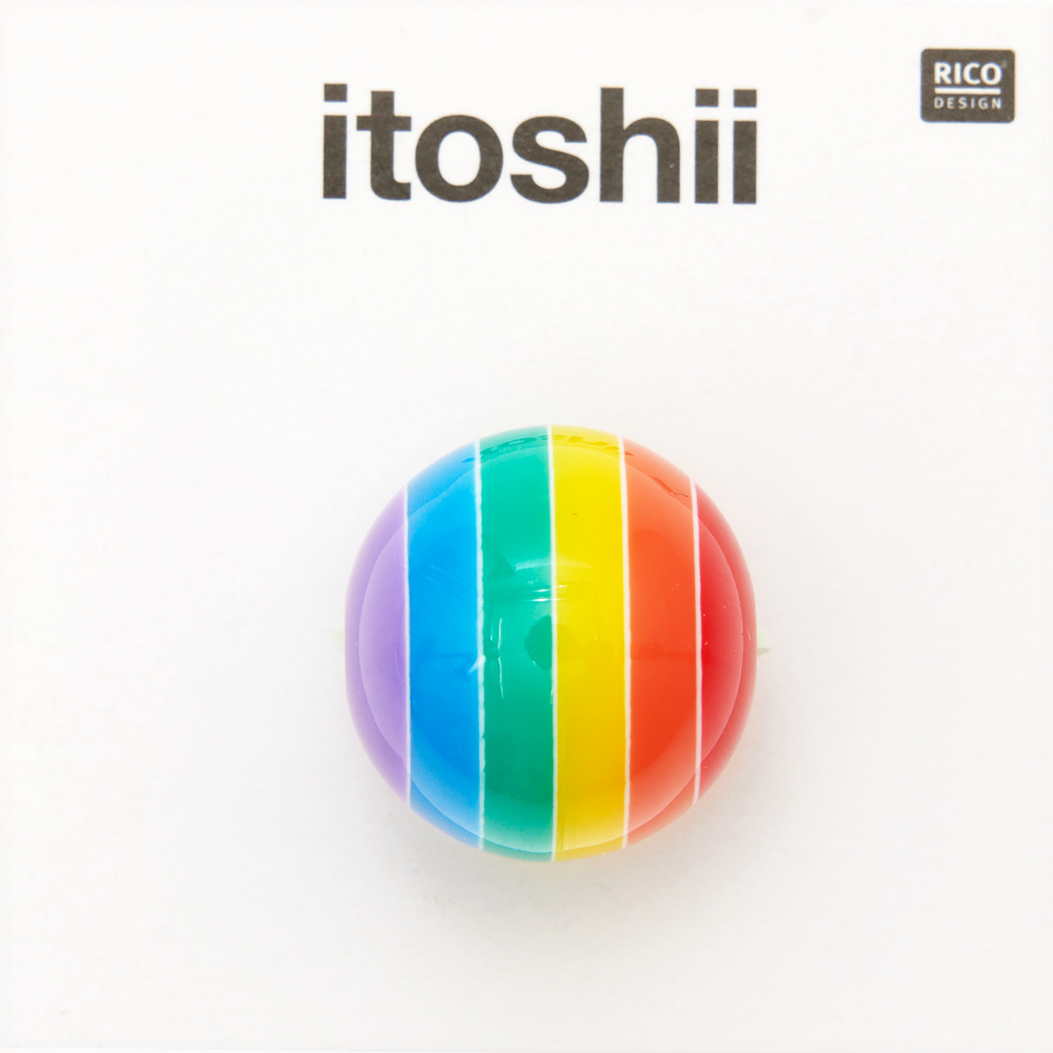 itoshii Regenbogen Perle rund 18mm 1 Stück