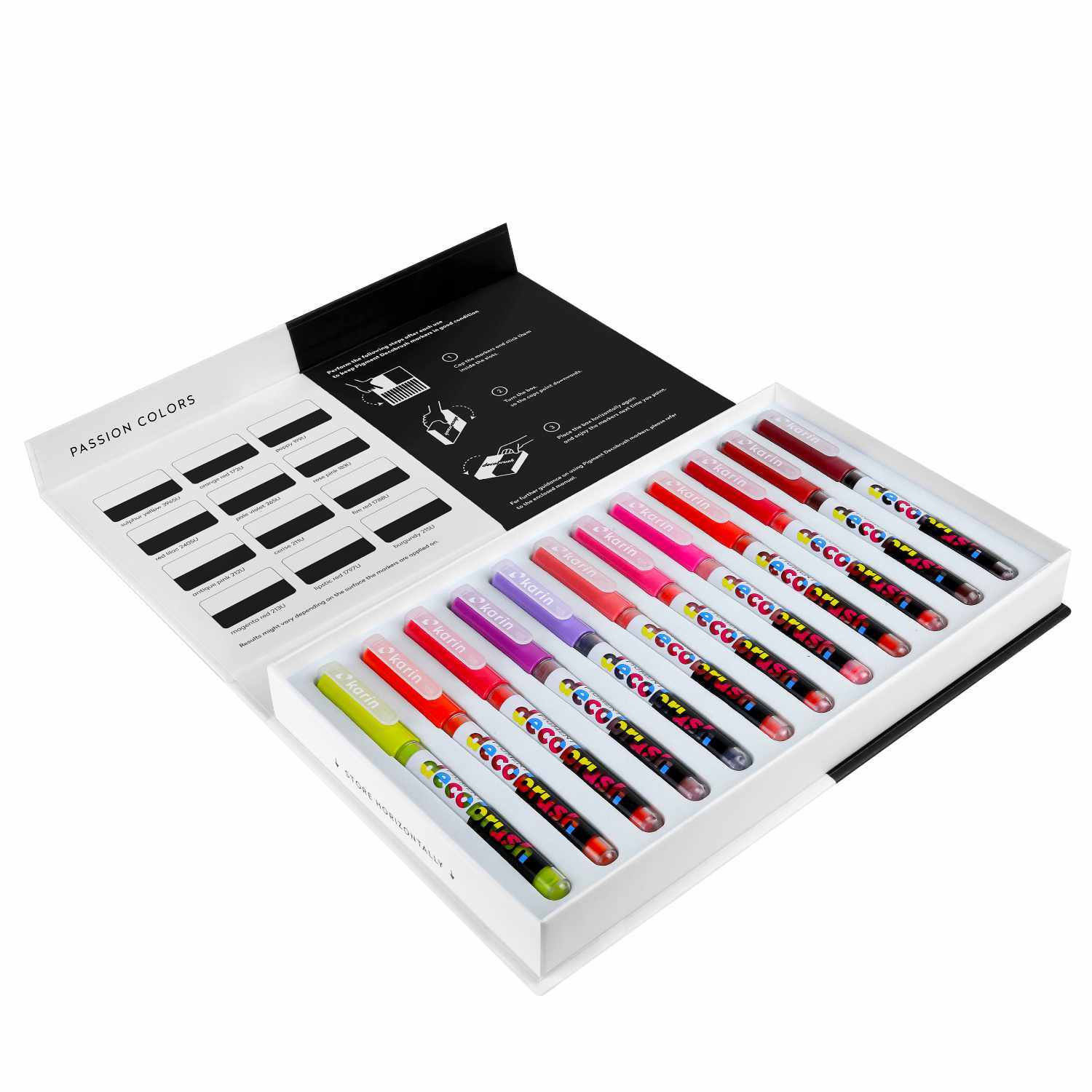 PIGMENT Deco Brush Marker Passion Colors Set 12 Farben