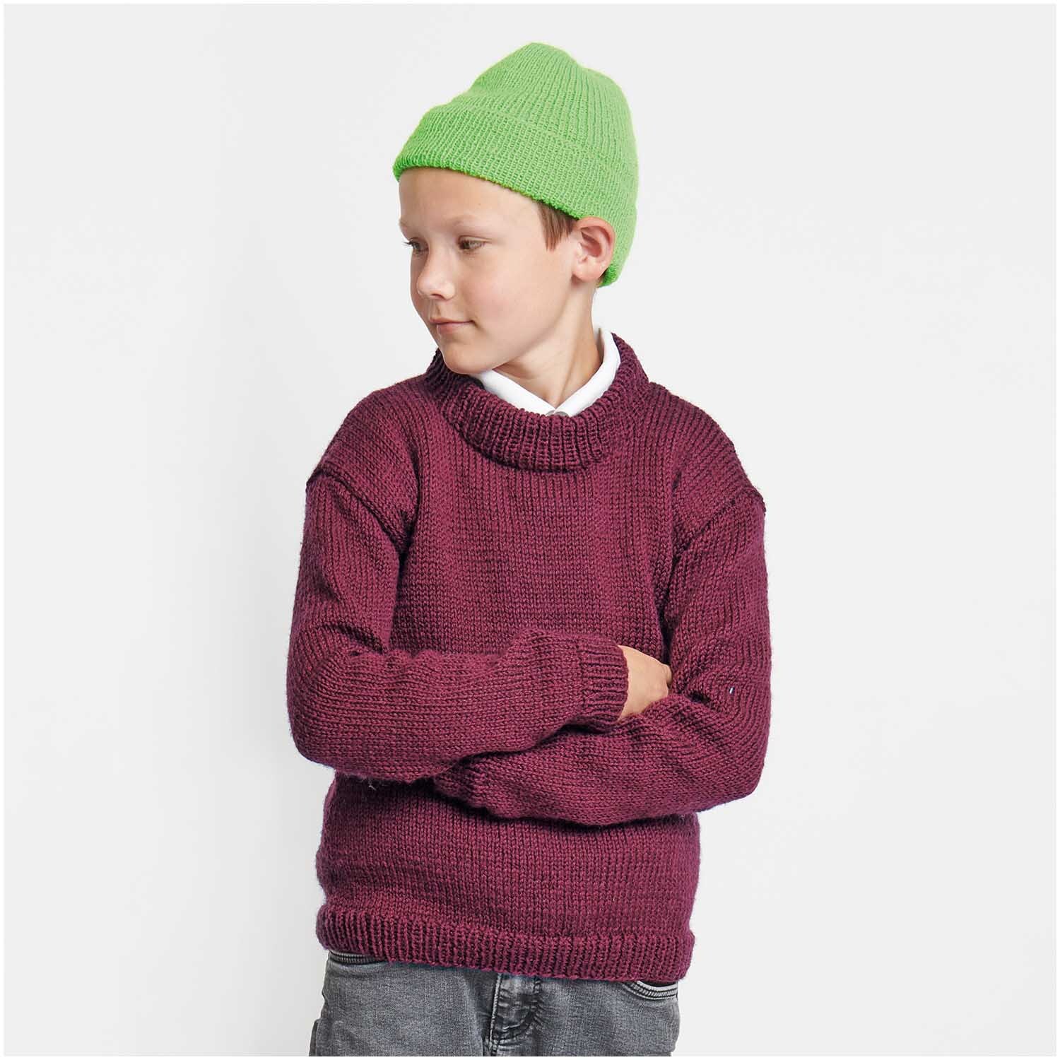 Strickset Pullover Modell 11 aus Rico Kids 12 aus Essentials Soft Merino aran