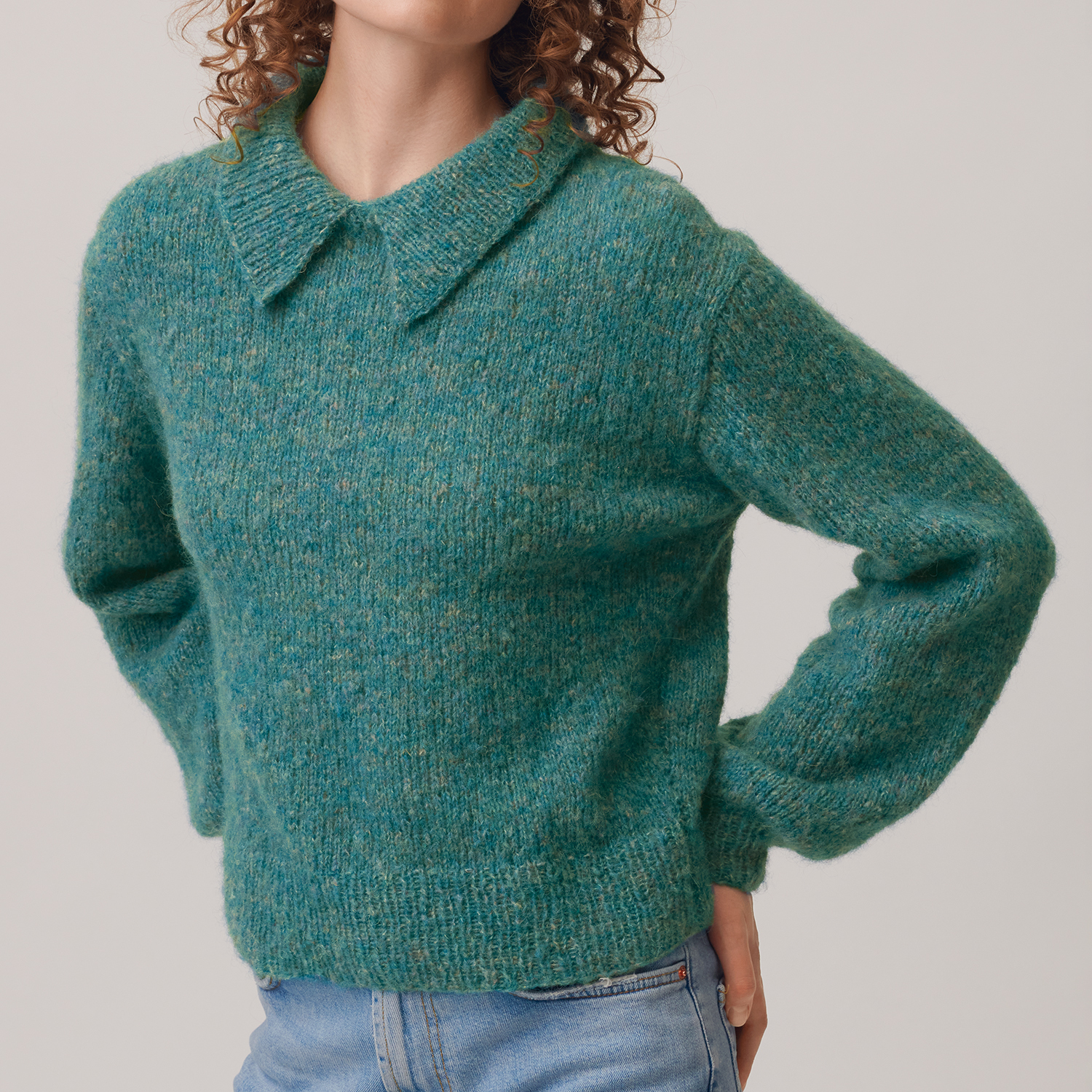 Strickanleitung Kragen-Pulli aus Fashion Skinny Alpaca aran