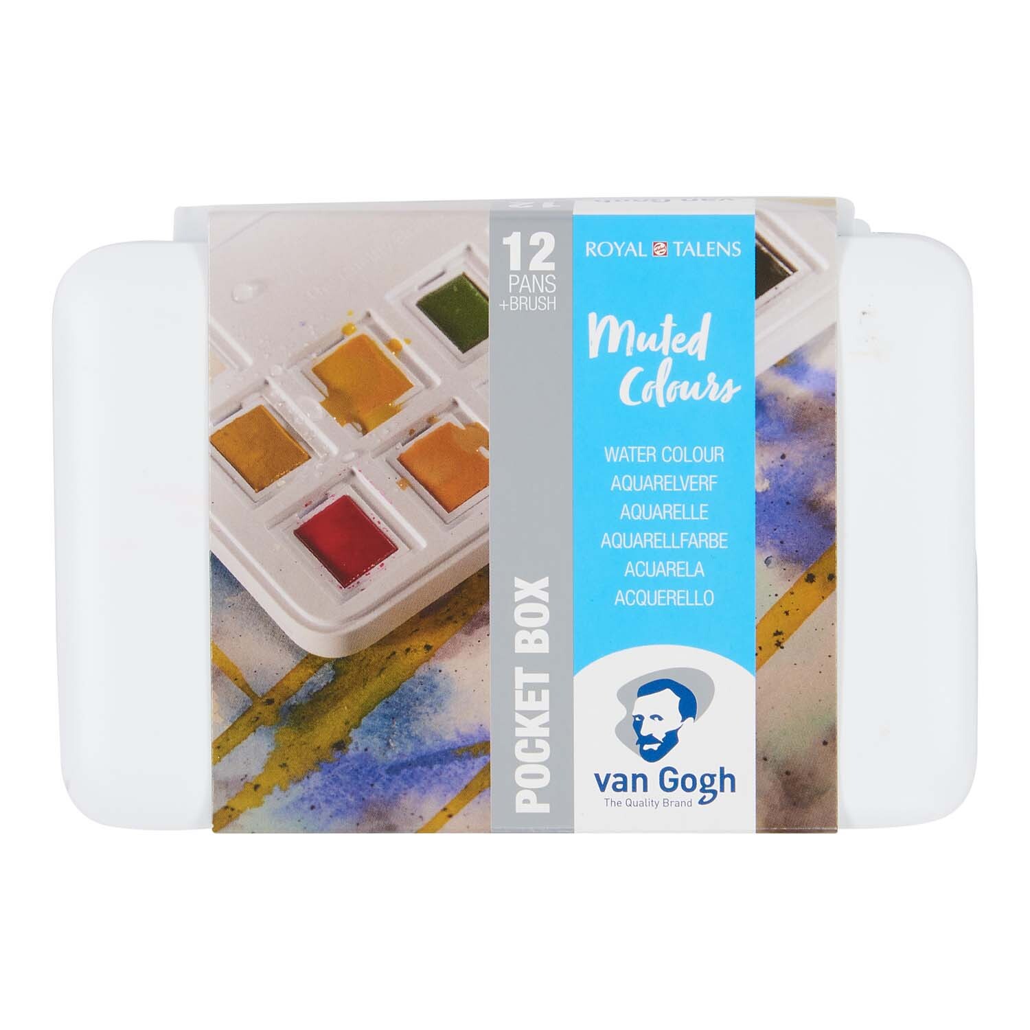 Aquarell Set gedeckte Farben 12 Näpfchen