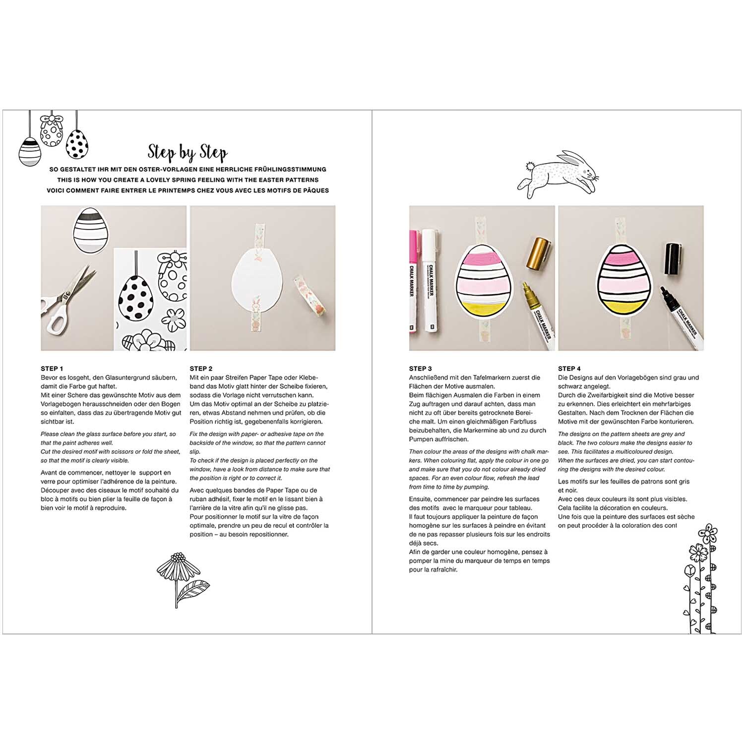 Vorlagenmappe Ostern Fenster- und Glasmalerei mit Kreidestiften