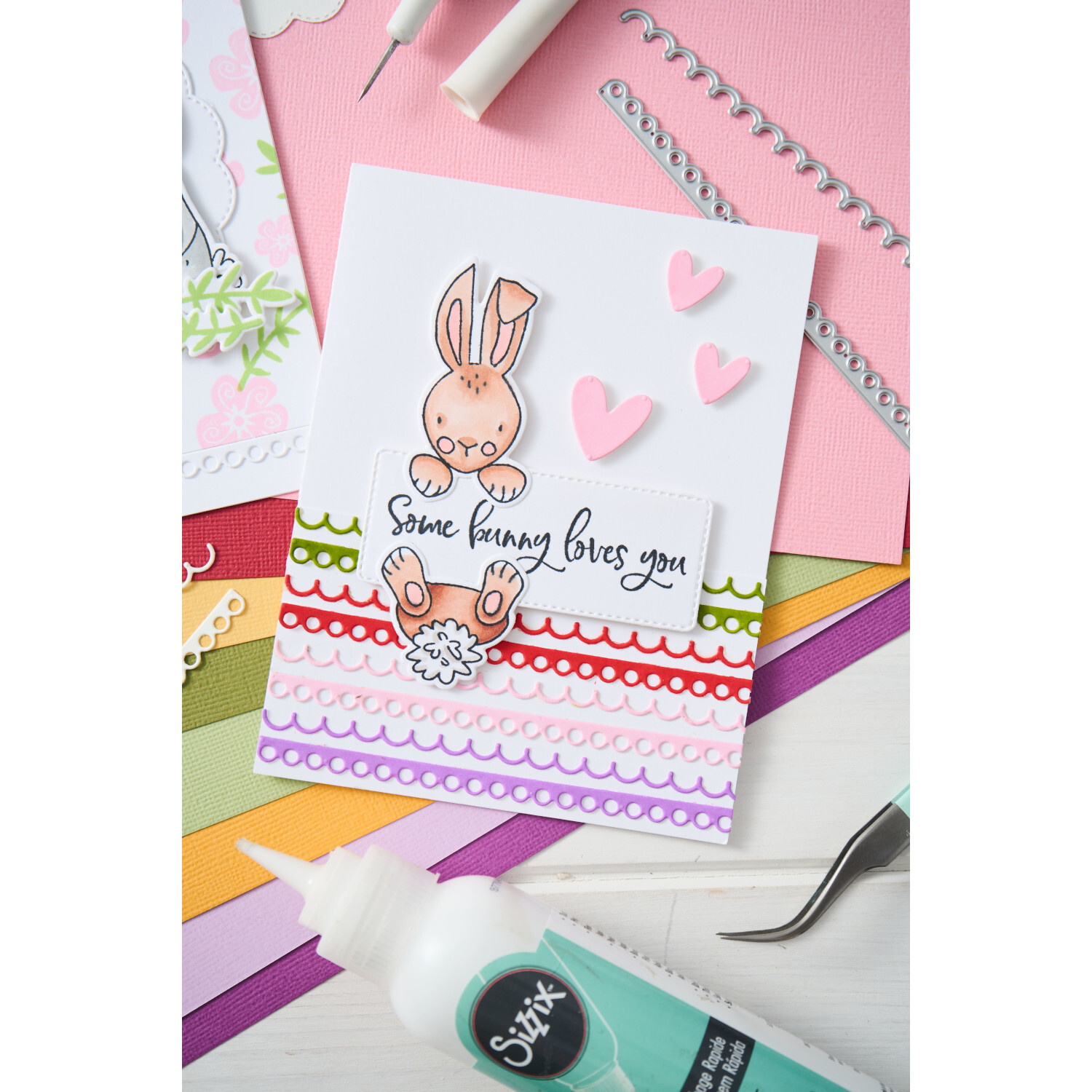 Klarsichtstempel-Set 12-teilig "Bunny Bits & Blooms"