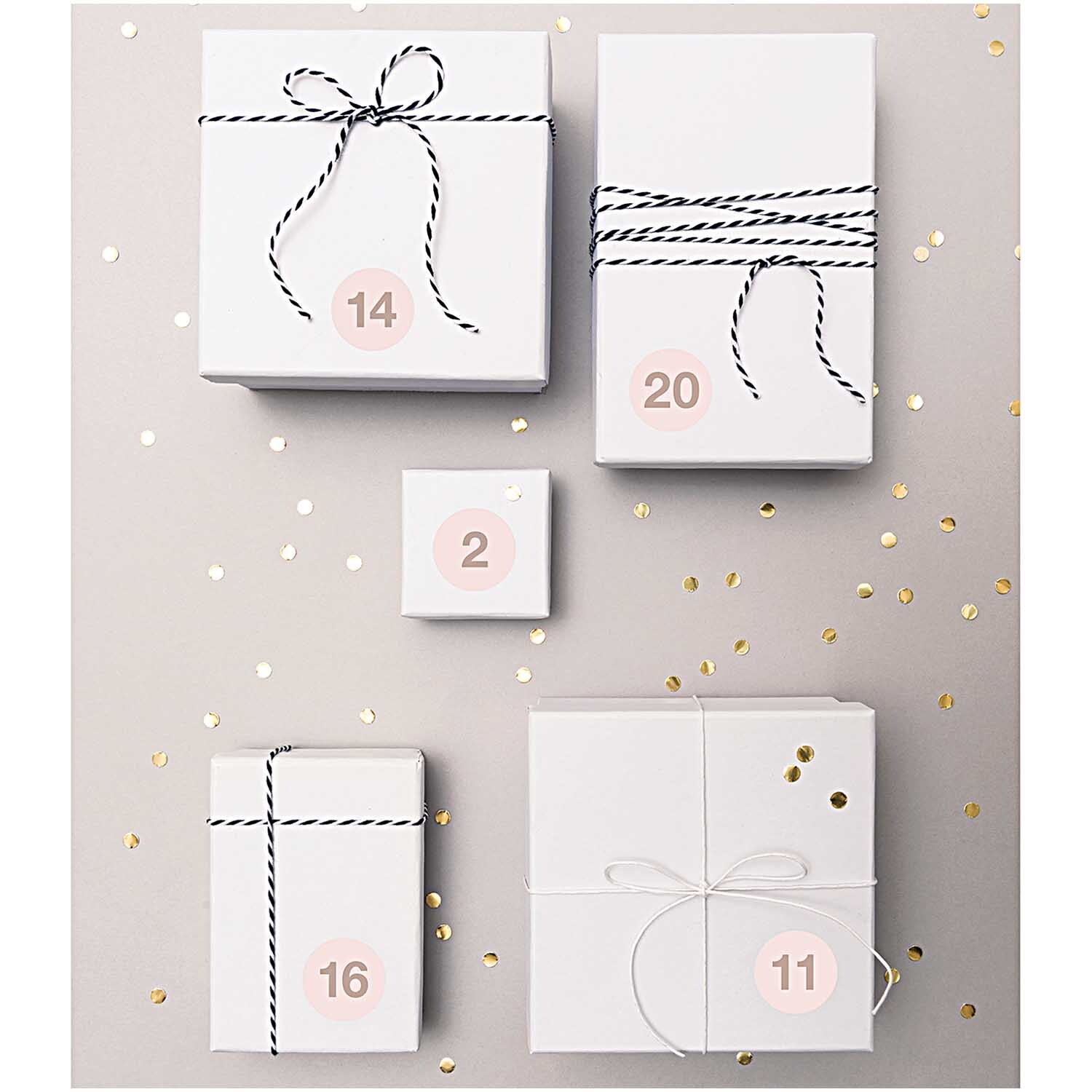 Paper Poetry Adventskalender Sticker Zahlen 1-24