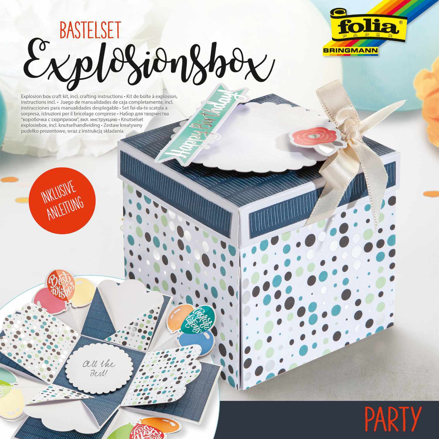 Explosionsbox Bastelset Party