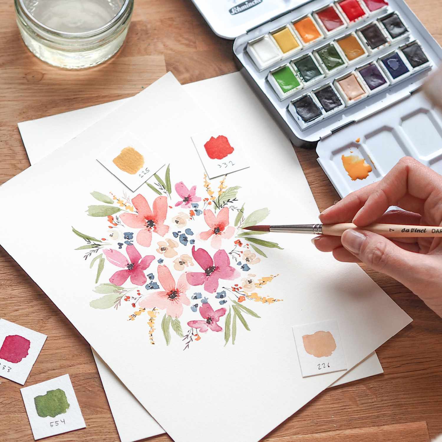 Anleitung Floral Watercoloring mit May & Berry