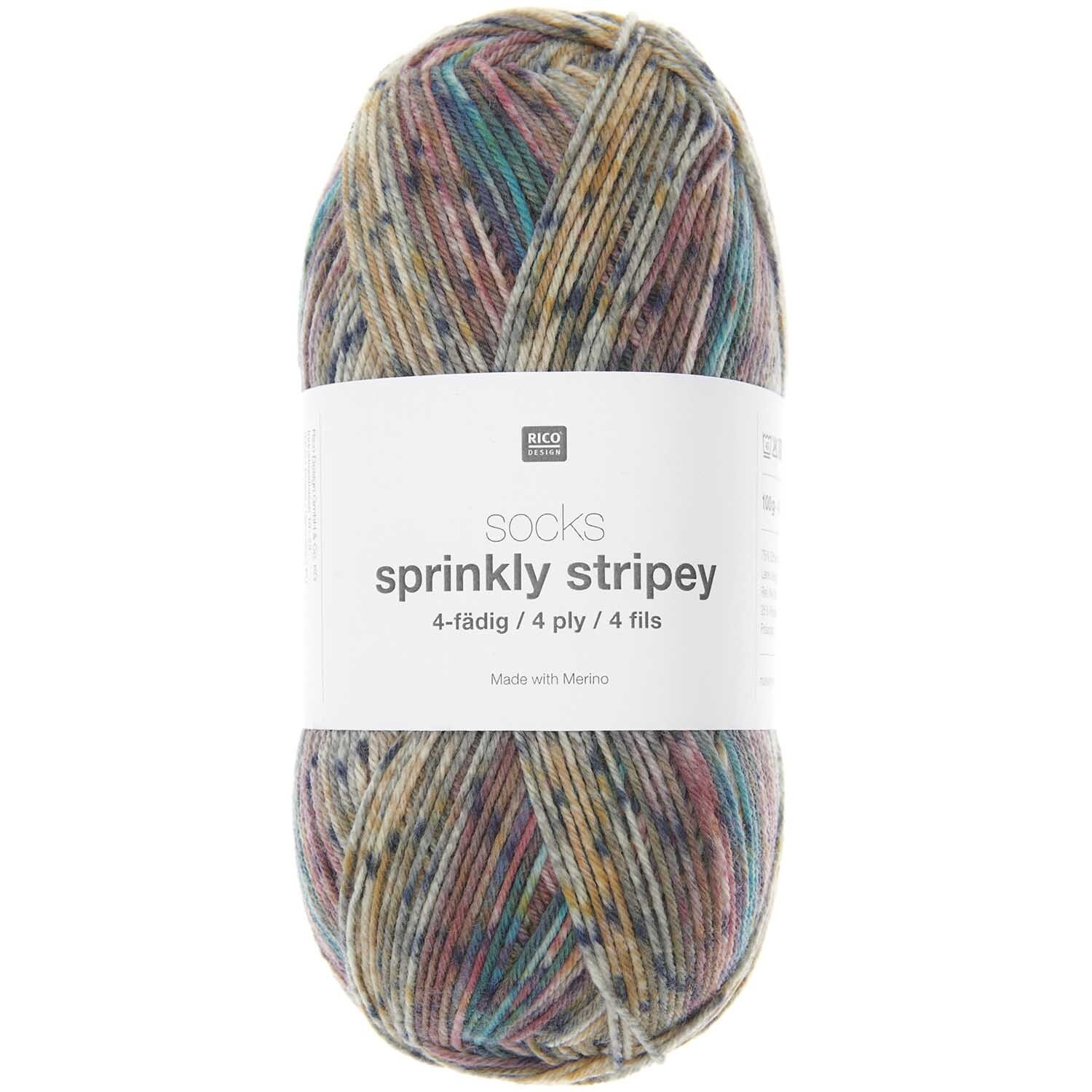 Socks Sprinkly Striply 4-fädig