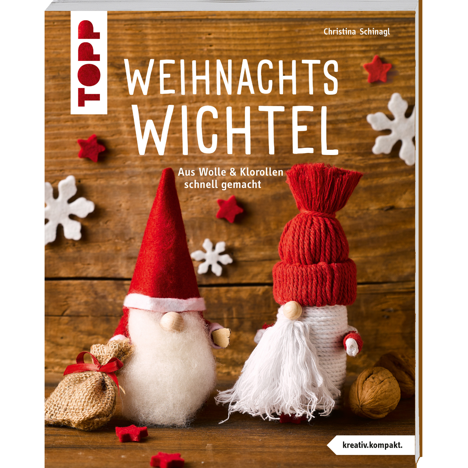 Weihnachtswichtel - Aus Wolle und Klorolle schnell gemacht