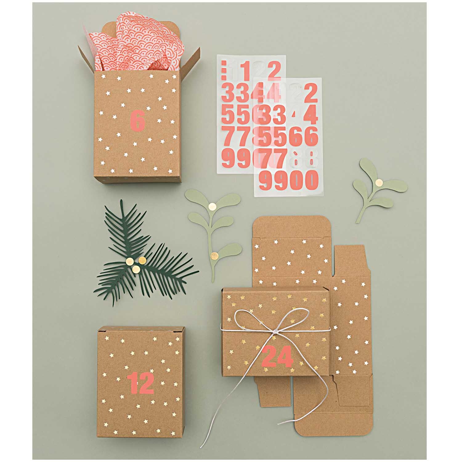 Paper Poetry Adventskalender Boxen Set 24teilig