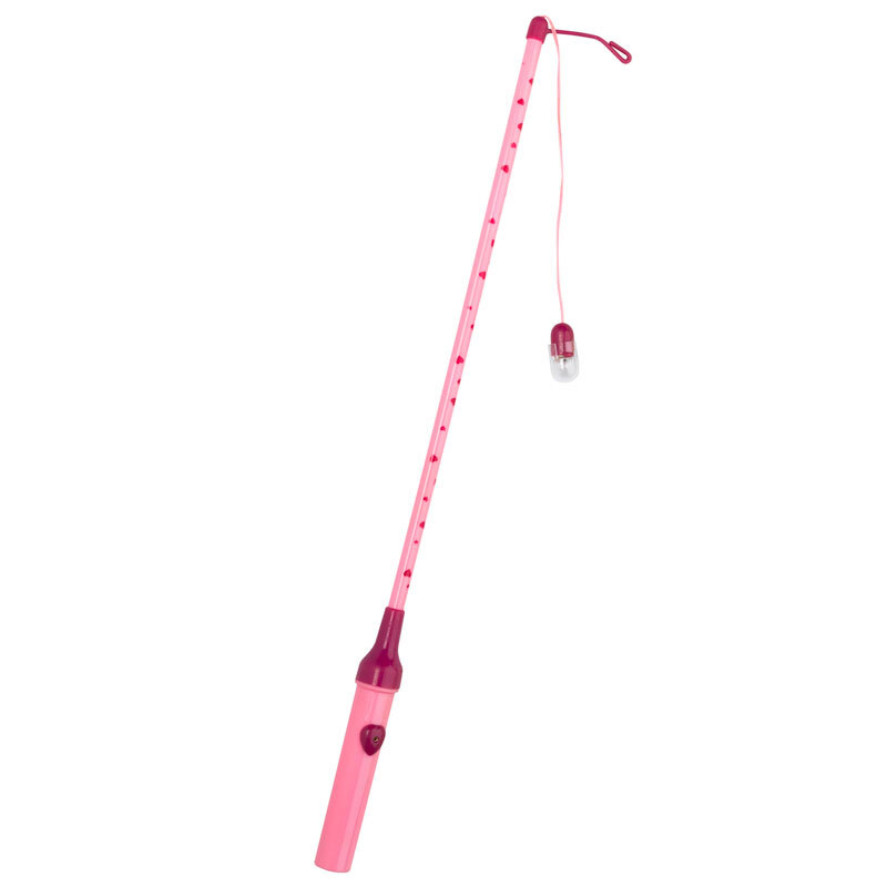 Laternenstab elektrisch mit Herzen pink 50cm