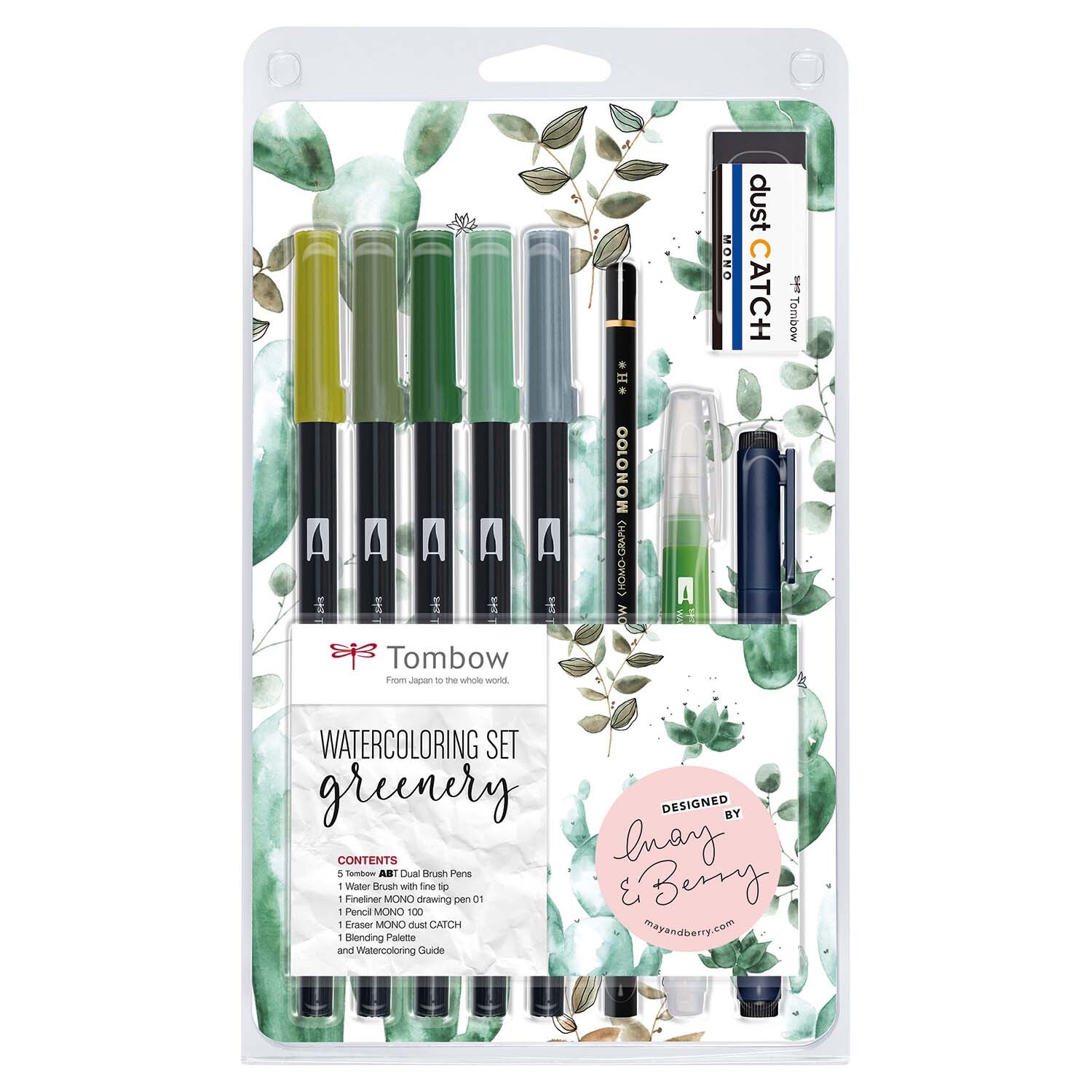 Tombow Watercoloring Set Greenery