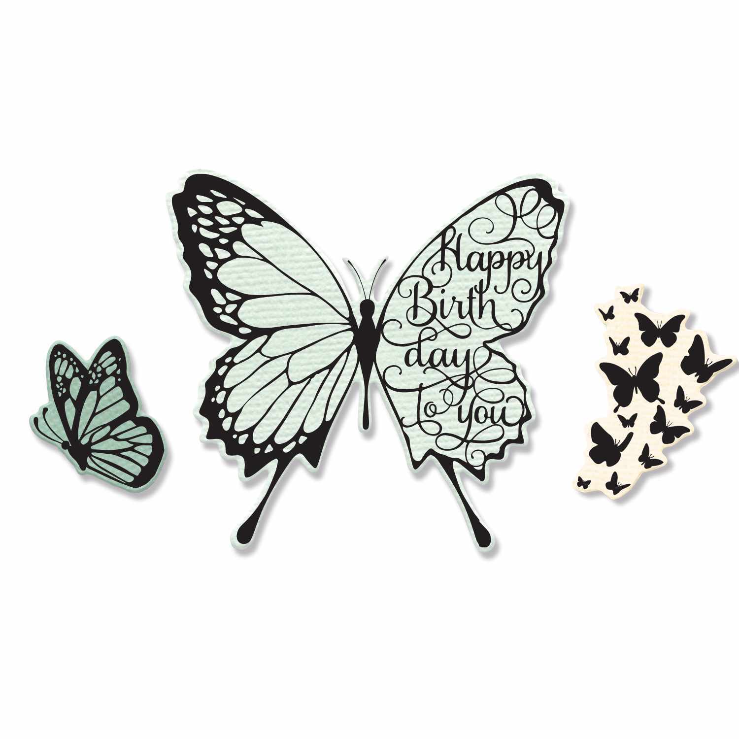 Framelits Die Set Stamps Butterfly Birthday