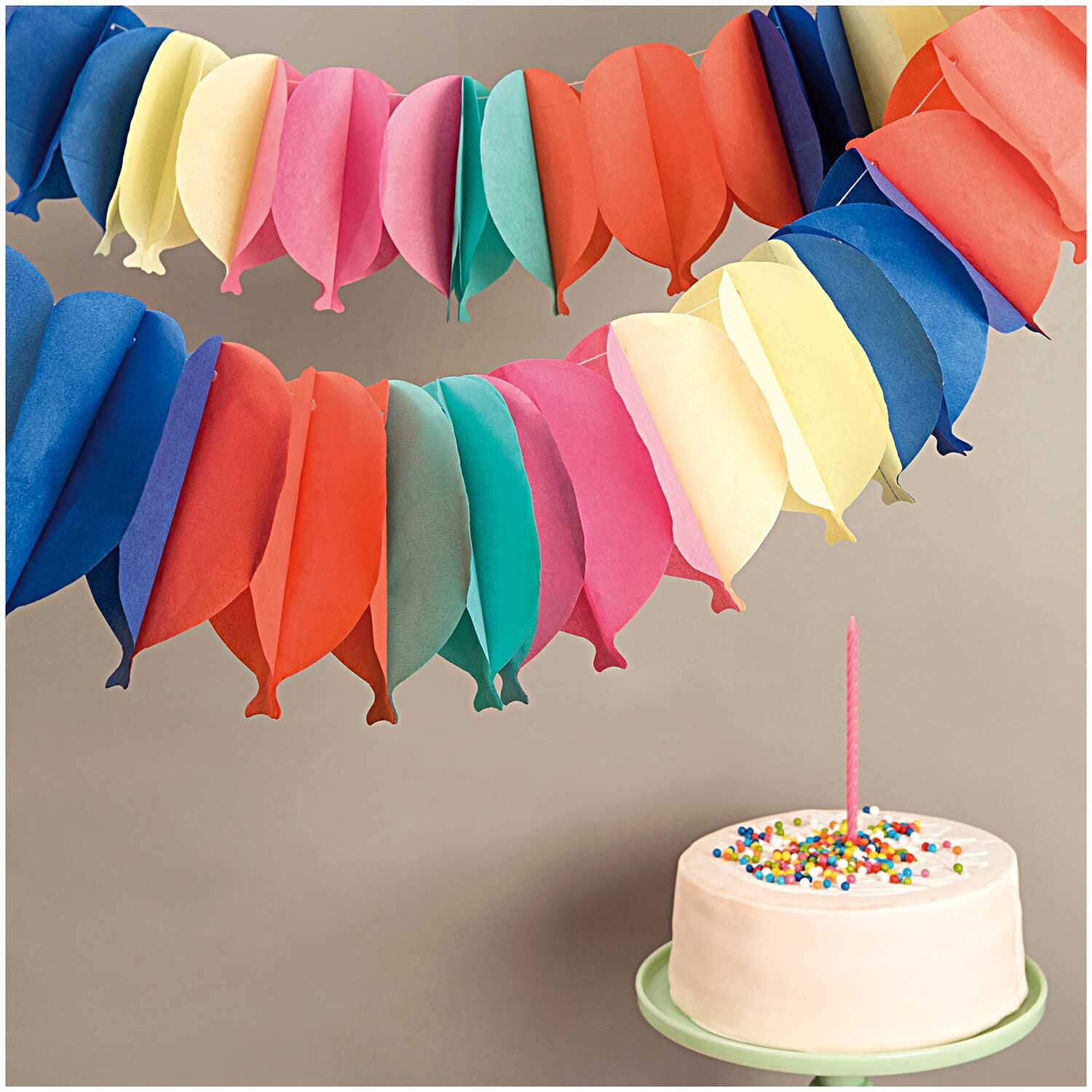 Wabenpapier Girlande Luftballons 6m