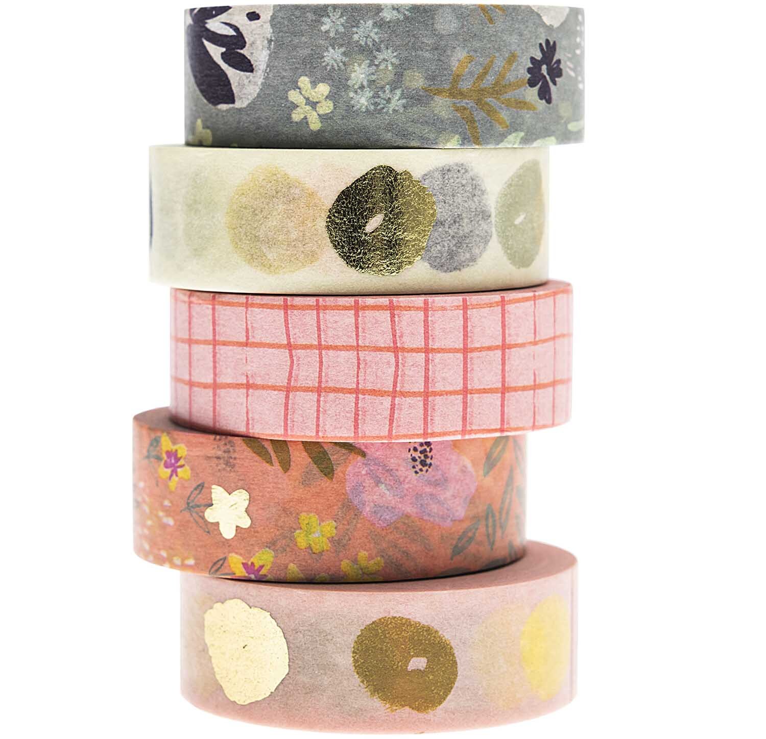 Paper Poetry Tape-Set Crafted Nature 1,5cm 10m 5 Stück