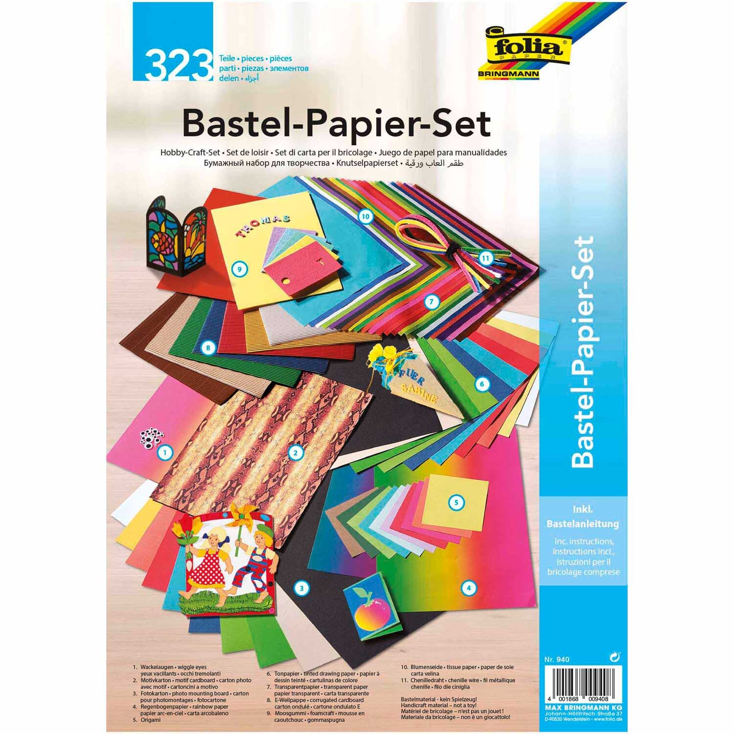 Bastelpapier Set 323teilig