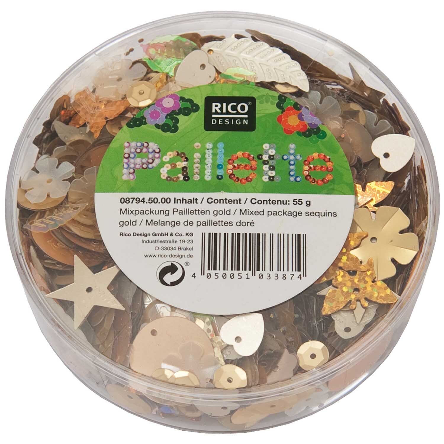 Pailletten Mix gold 55g