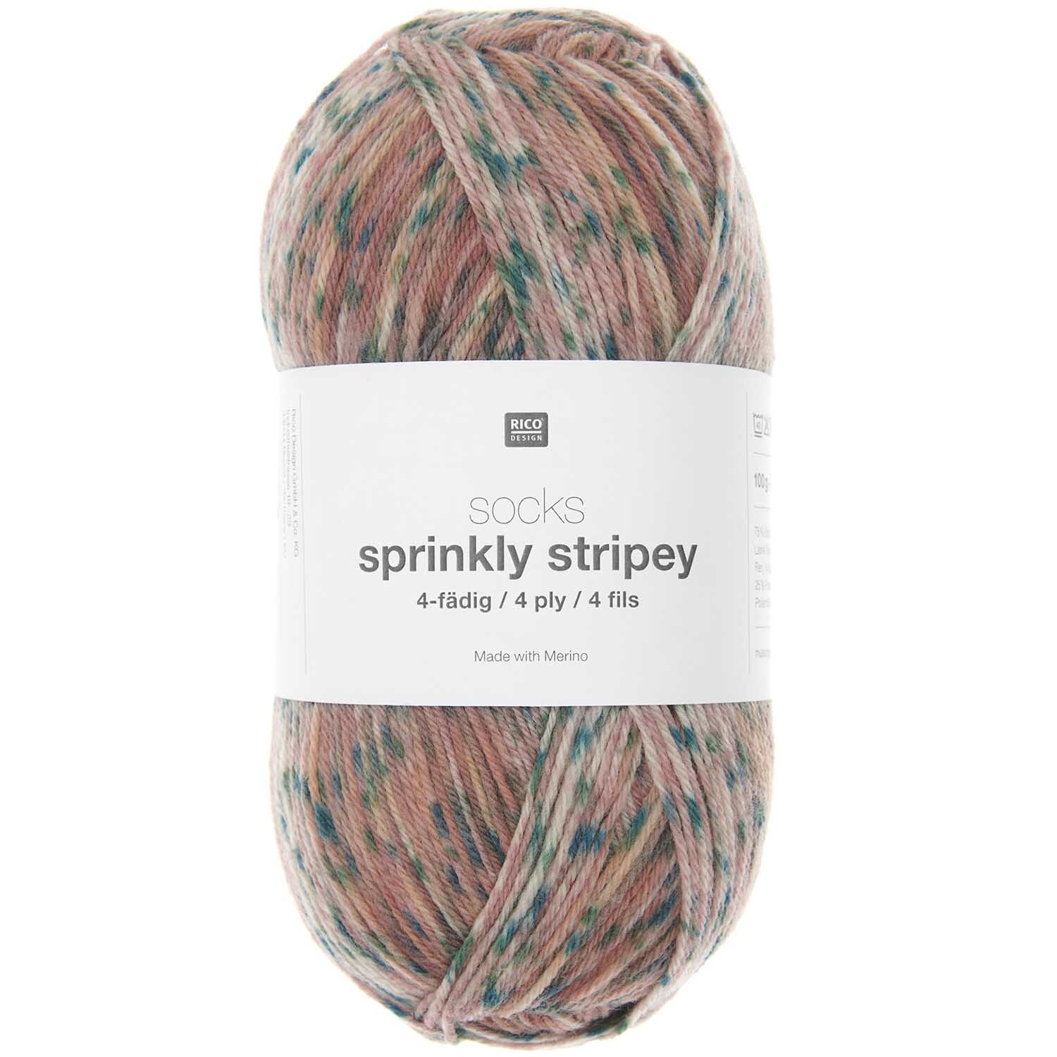 Socks Sprinkly Striply 4-fädig