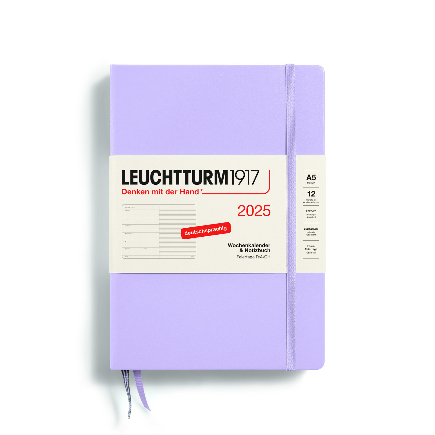 Wochenkalender & Notizbuch Hardcover A5 2025