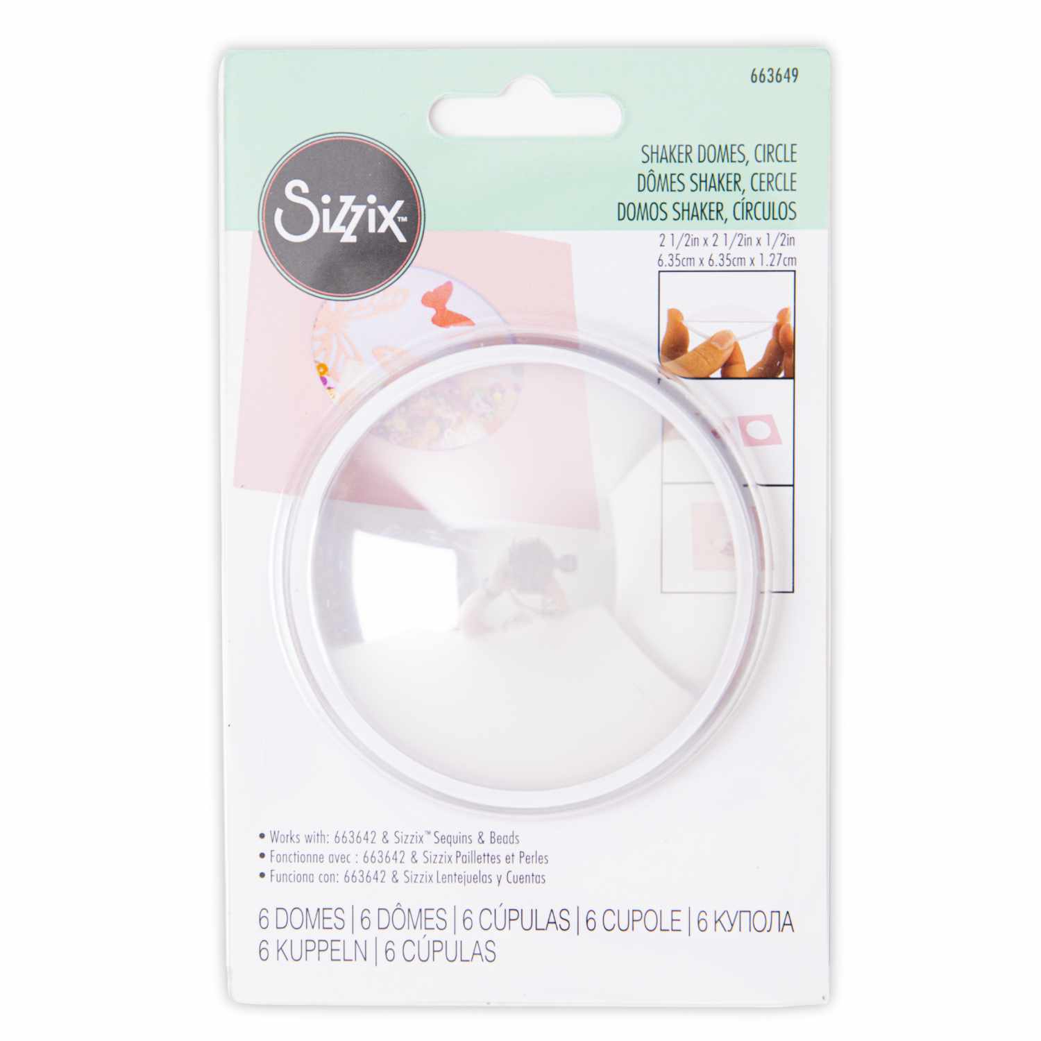 Shaker Domes Circle Kuppeln 6,4cm 6 Stück