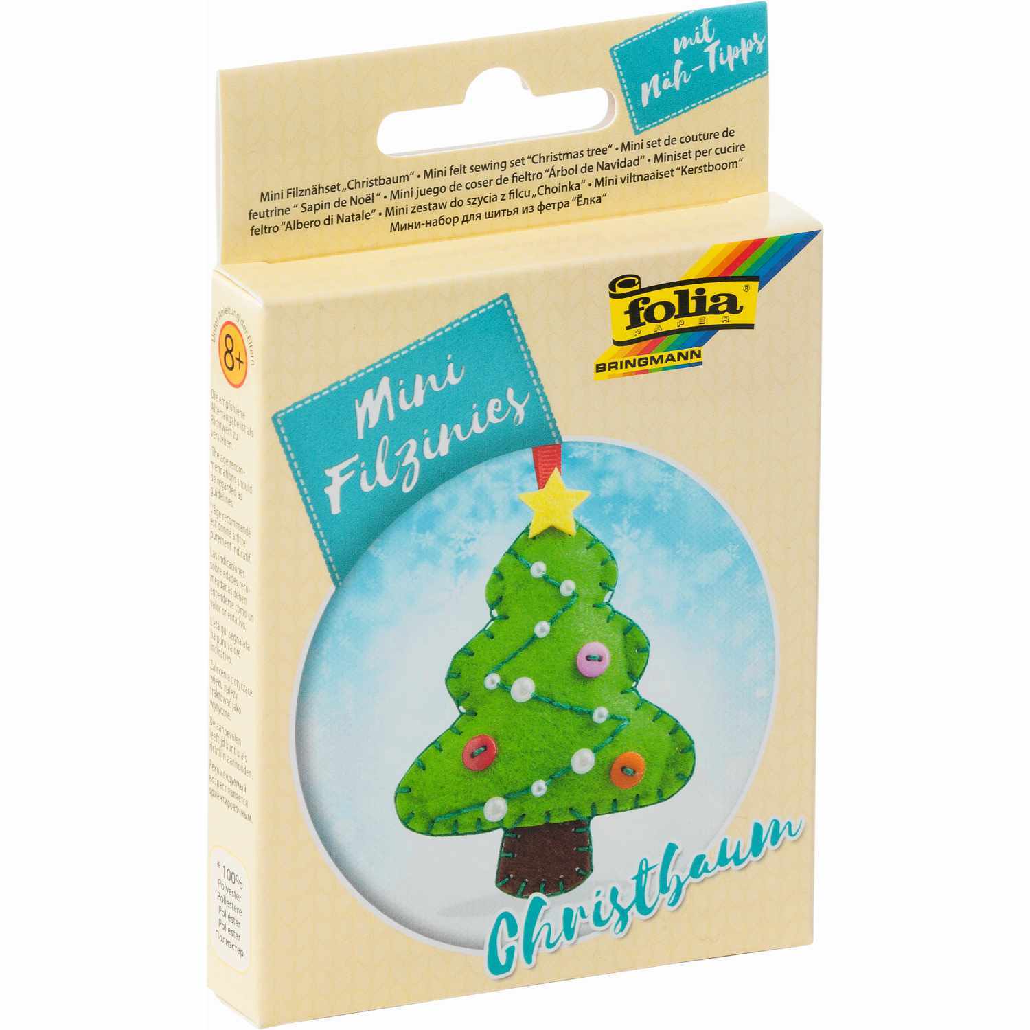 Mini-Filzinies Filznähset Christbaum 21-teilig