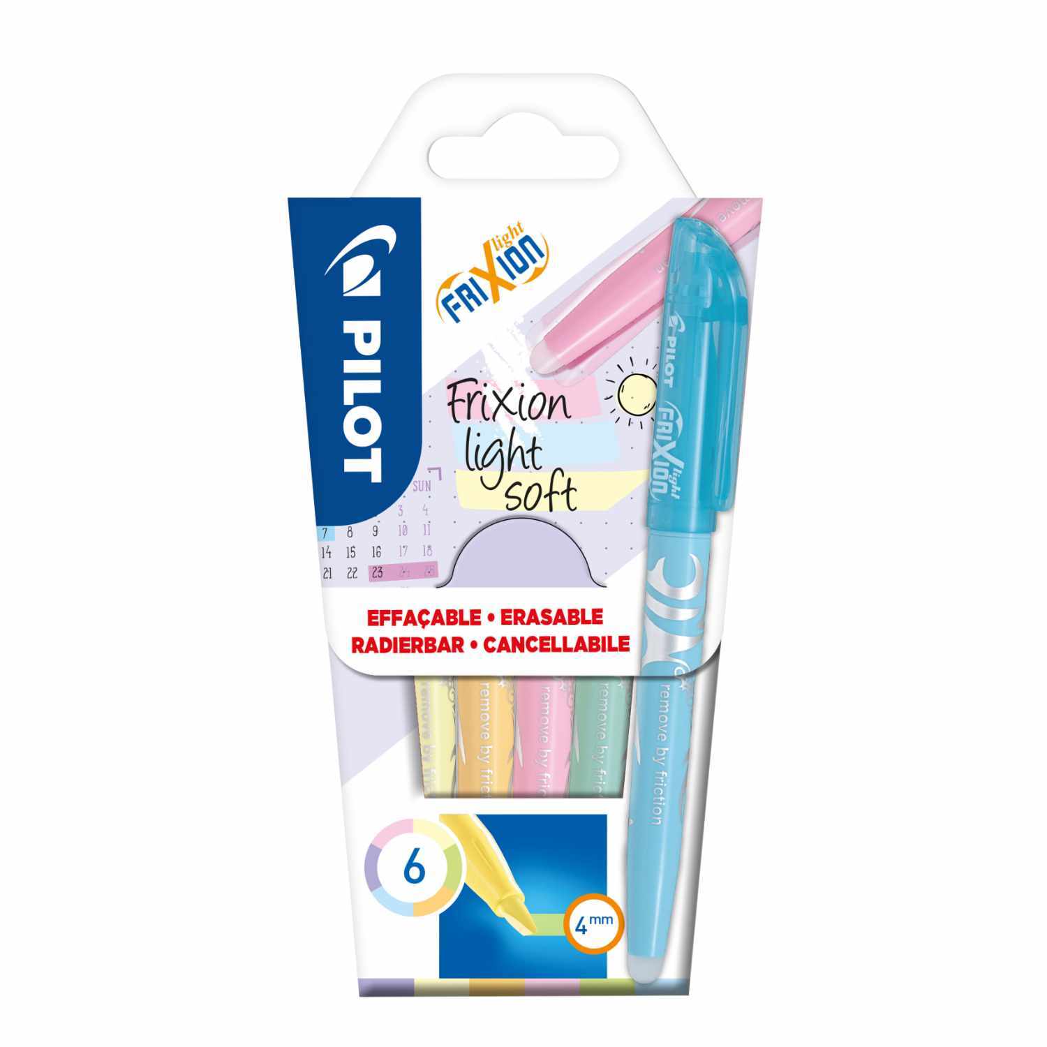 Frixion Light Soft Textmarker Pastell 6er-Set