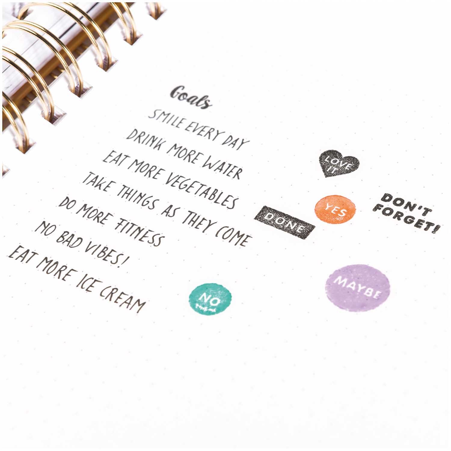 Paper Poetry Silikonstempel-Set Bullet Diary Notizen