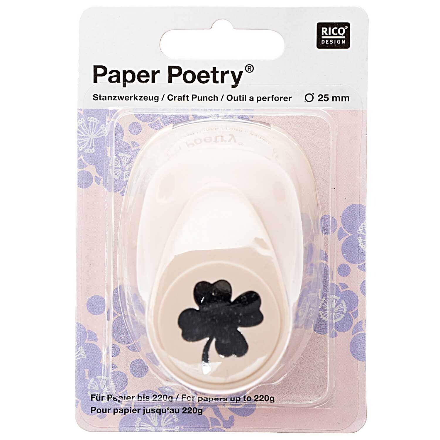 Paper Poetry Stanzer Kleeblatt 2,5cm