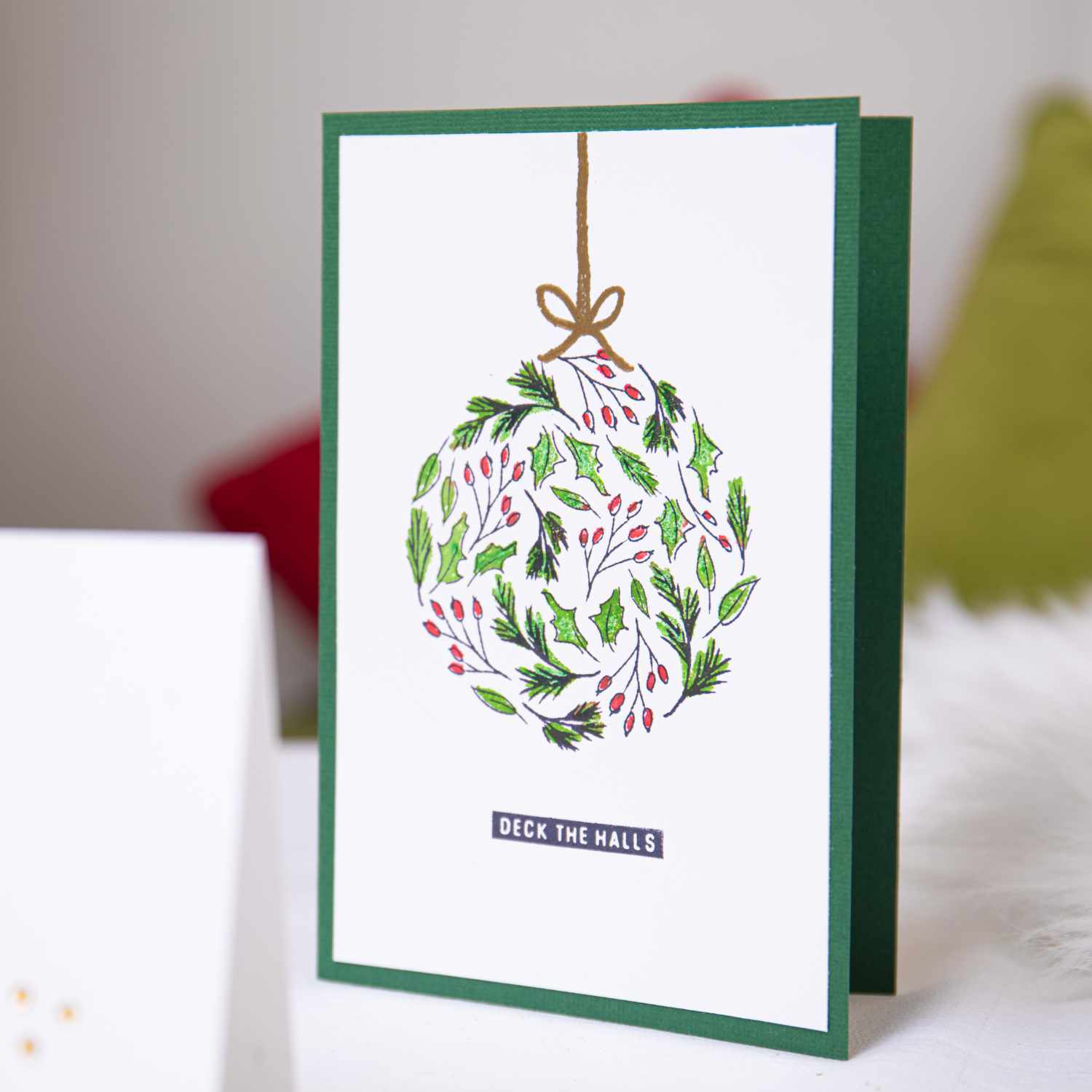 Layered Clear Stamps Leafy Ornament by Lisa Jones