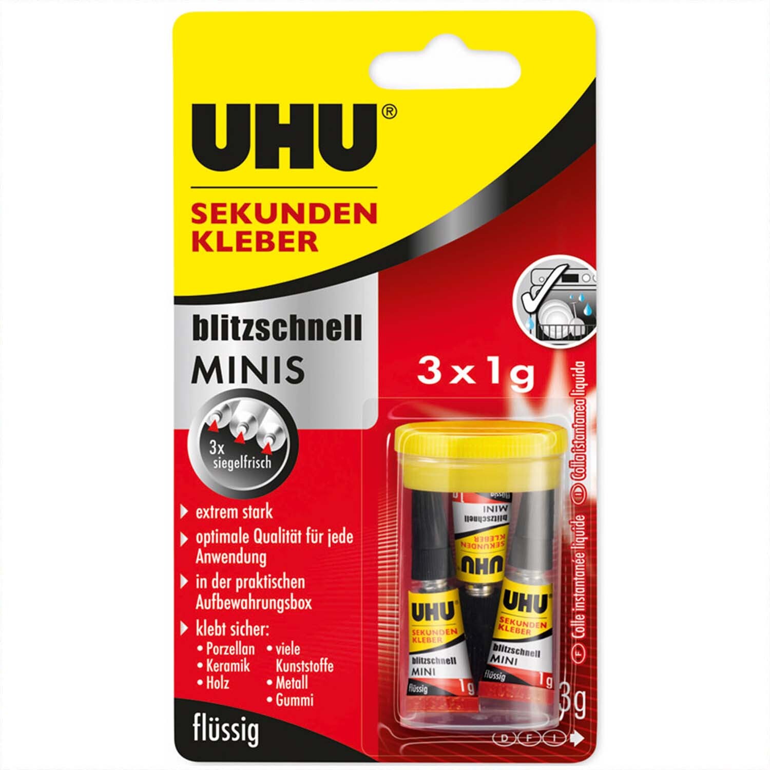 Sekundenkleber blitzschnell Minis 3x 1g