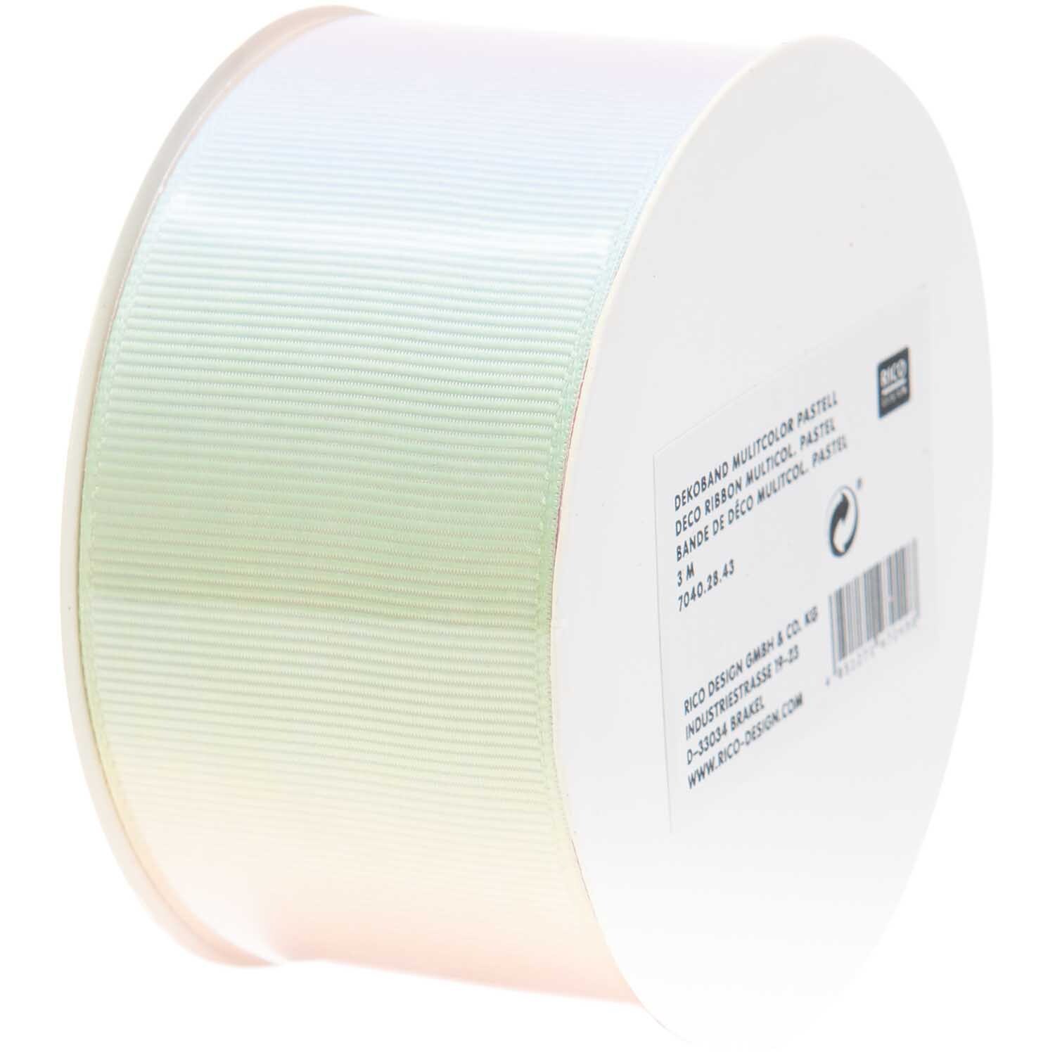 Dekoband multicolor pastell 4cm 3m