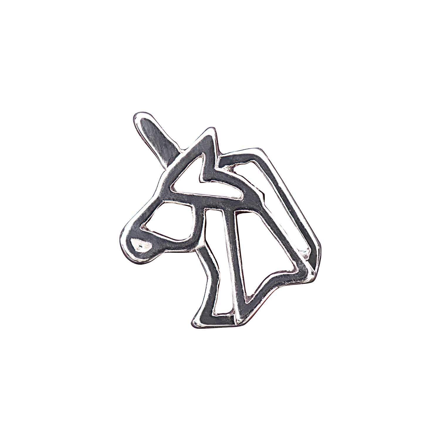 Anhänger Einhorn Origami silber 16x16mm