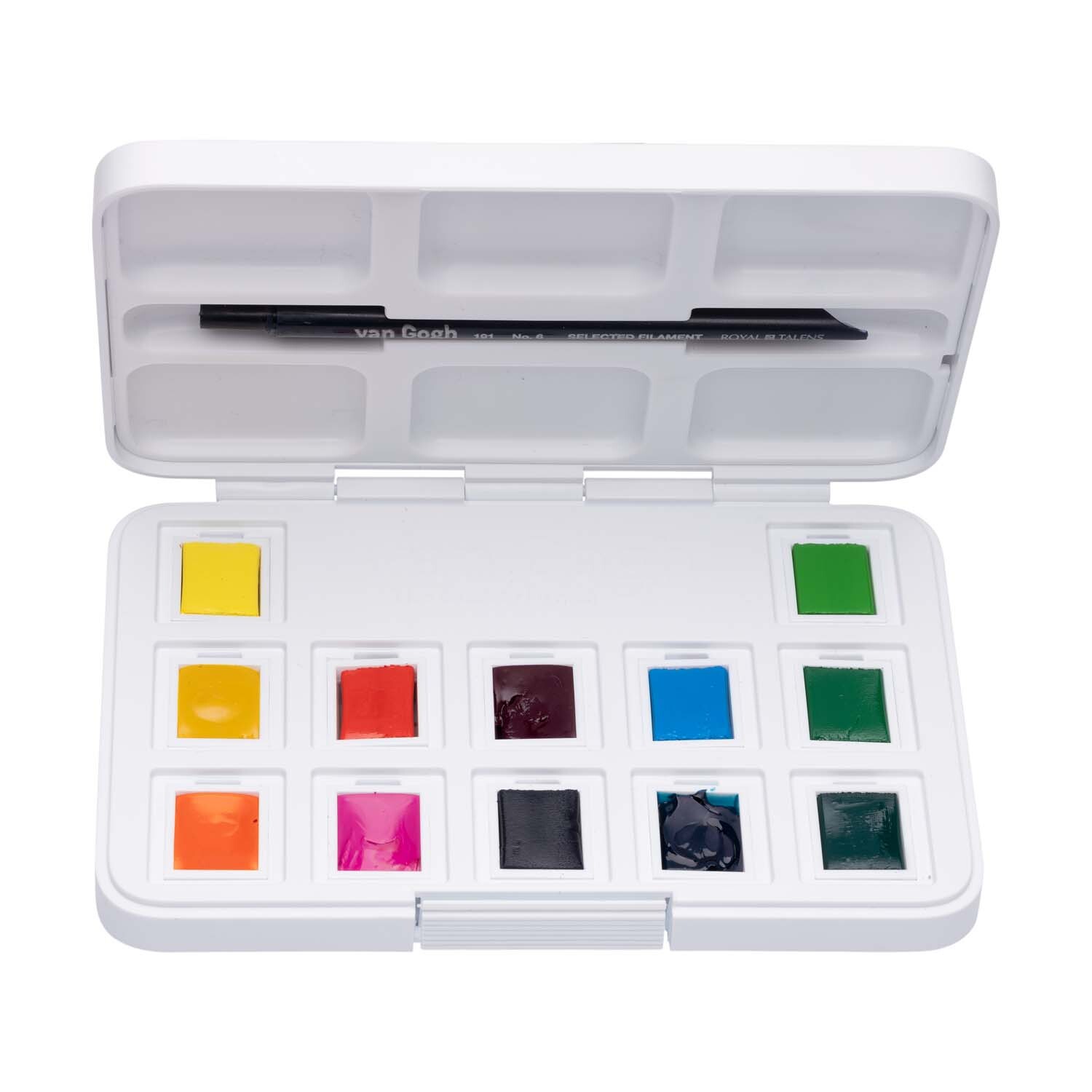 Aquarell Set intensive Farben 12 Näpfchen