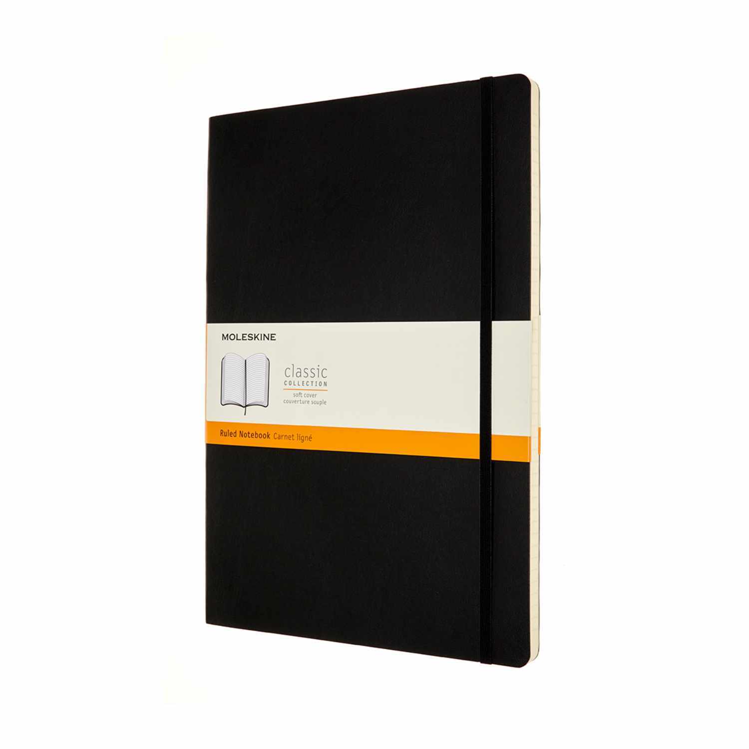 Notizbuch liniert Soft Cover schwarz A4