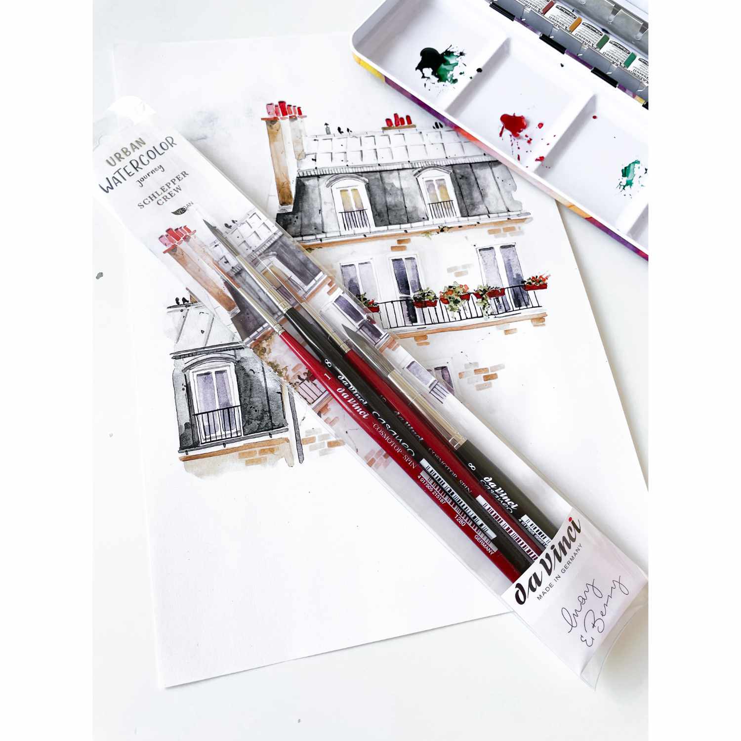 da Vinci Pinsel-Set Urban Watercolor Schlepper Crew