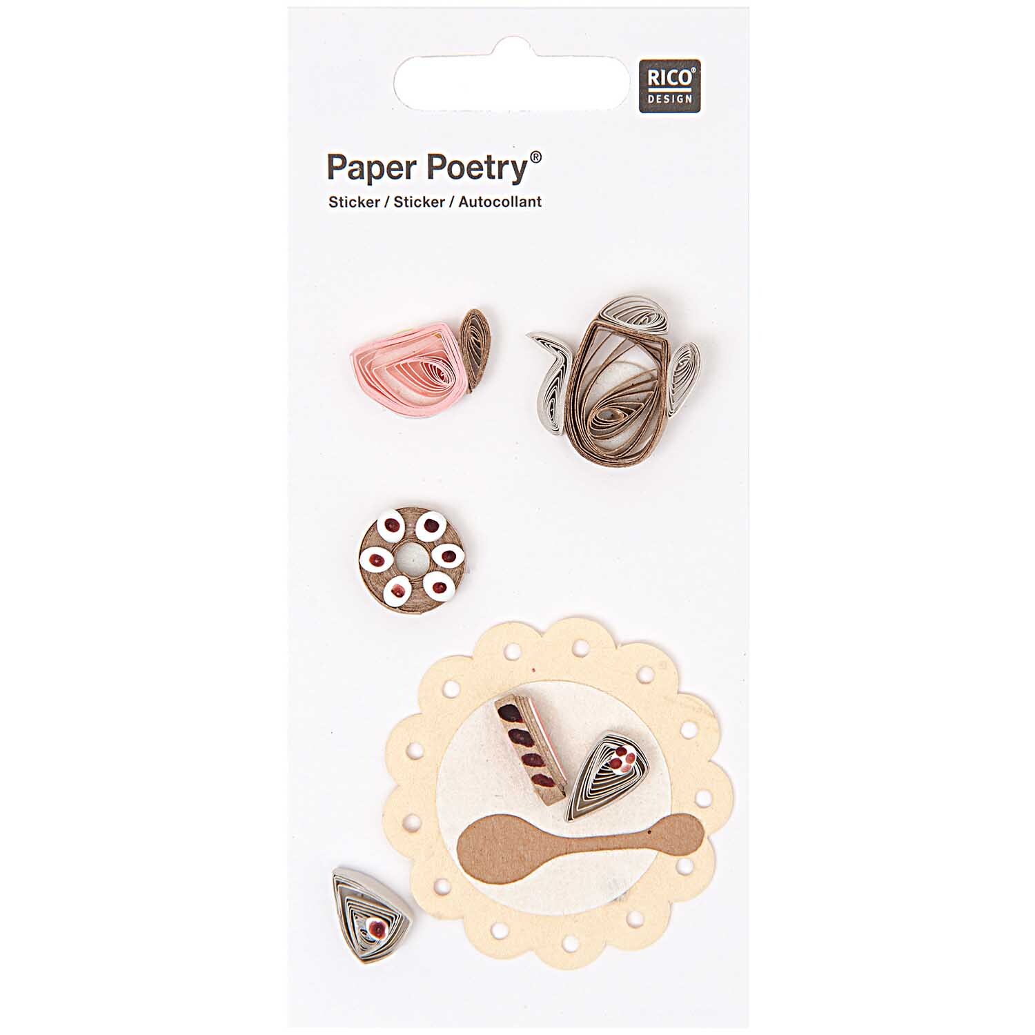 Paper Poetry Quilling Sticker Kaffeeklatsch 1